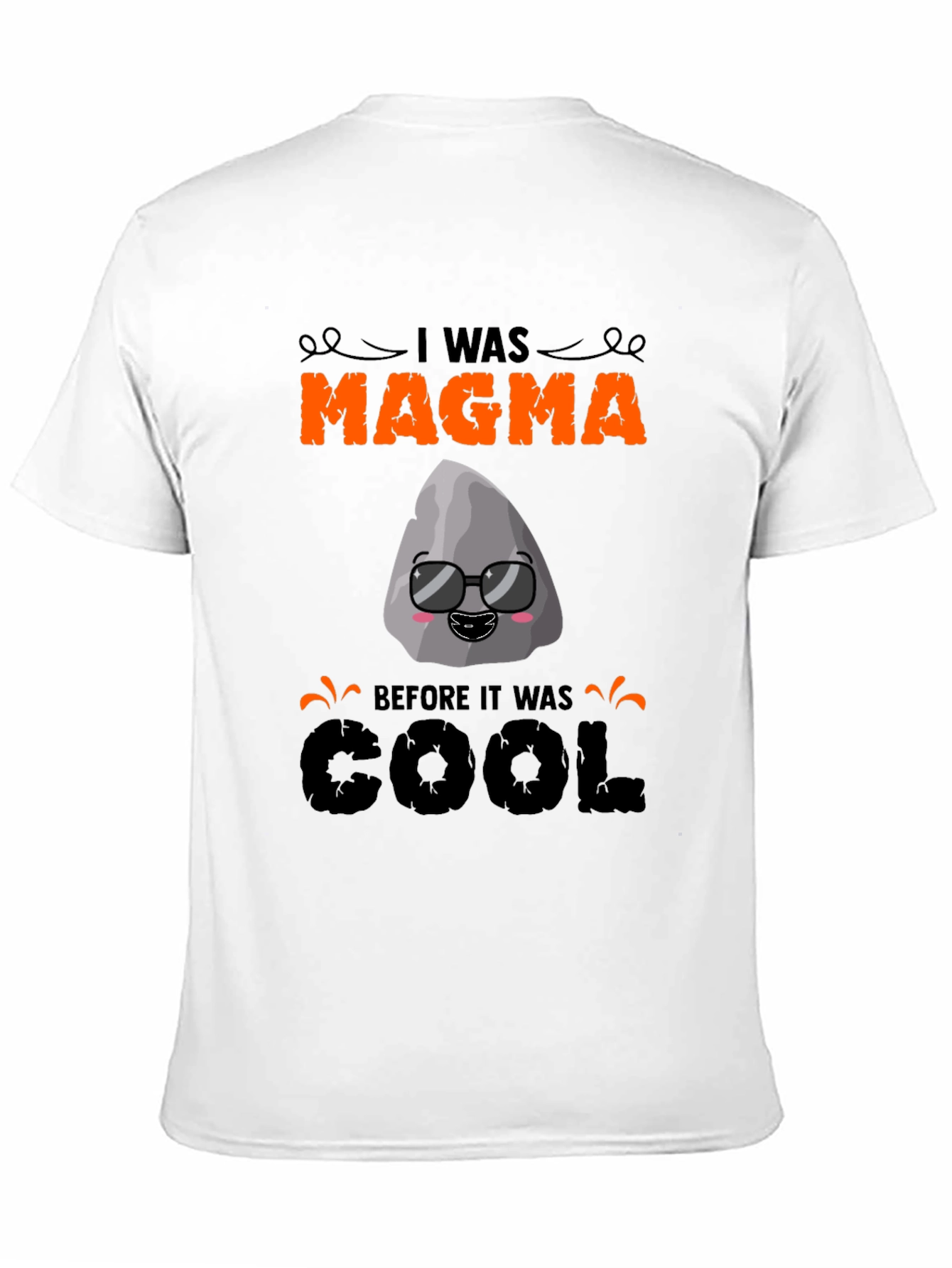 Black Cool Rock Magma Graphic T-Shirt view 11