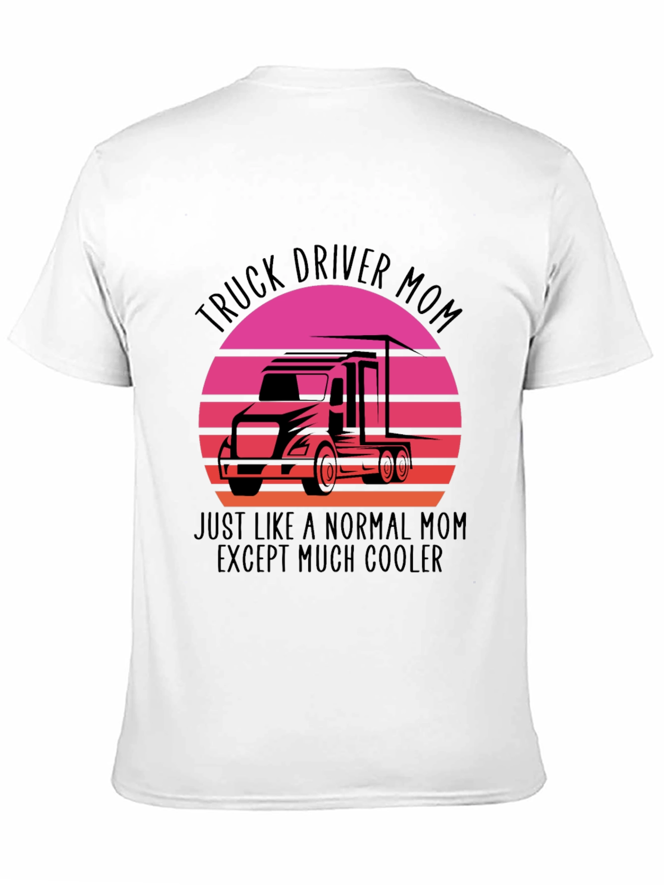 Black Truck Driver Mom Graphic Tee - Cool Mom Shirt view 11