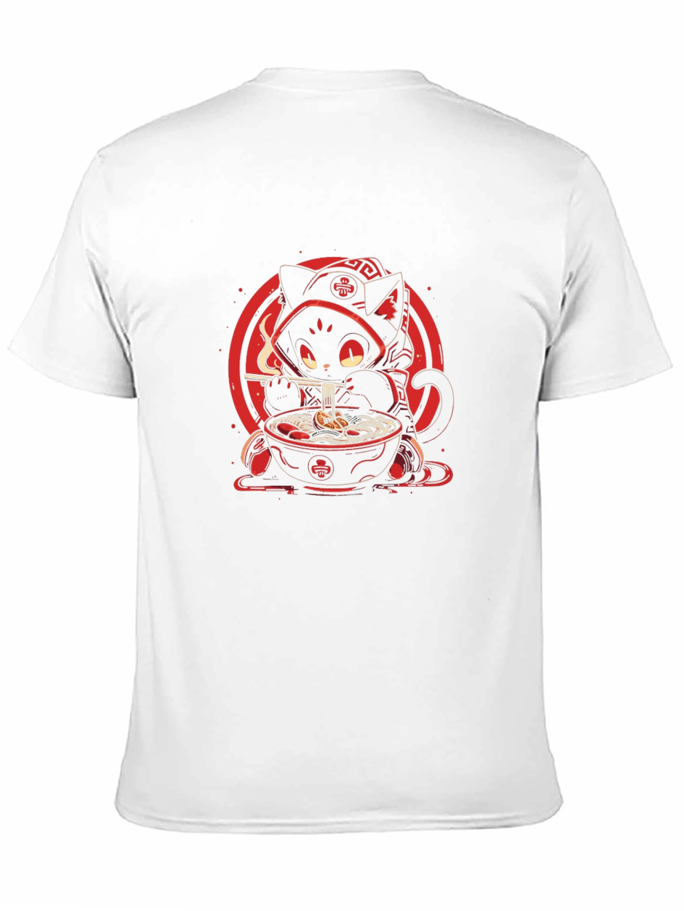 Black Cat Ramen T-Shirt - Unique Anime Style view 11