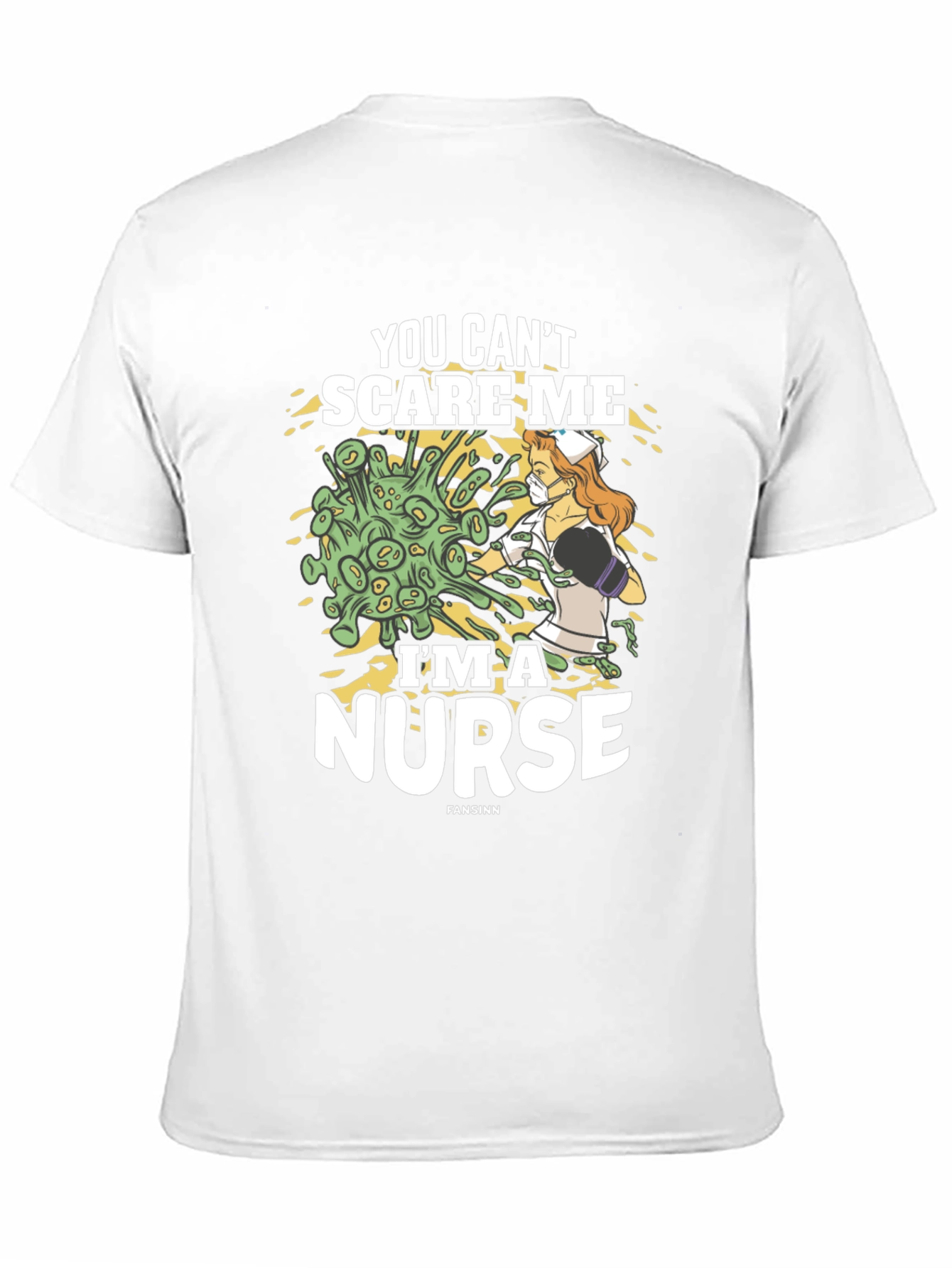 Black You Can't Scare Me I'm a Nurse Graphic Tee view 11