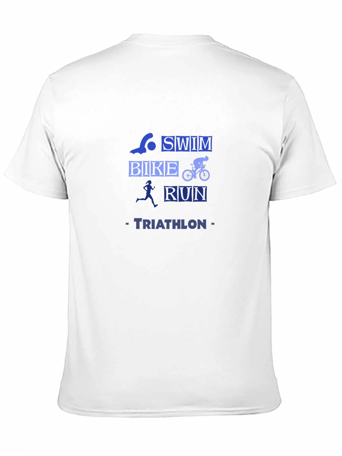 Triathlon T-Shirt: Swim, Bike, Run, Black - 11