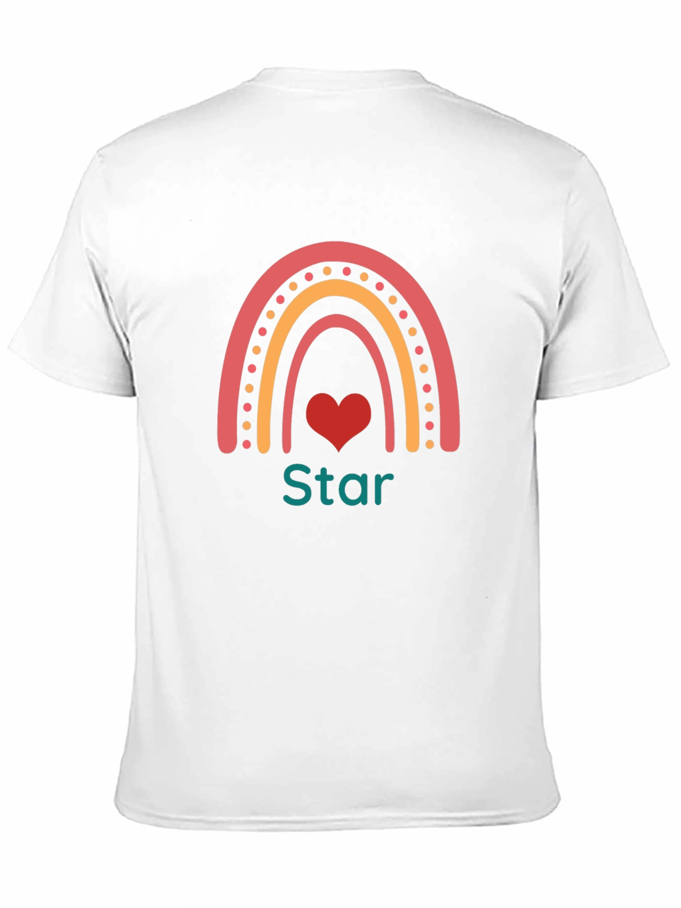 Black Rainbow Star Heart Graphic T-Shirt view 11