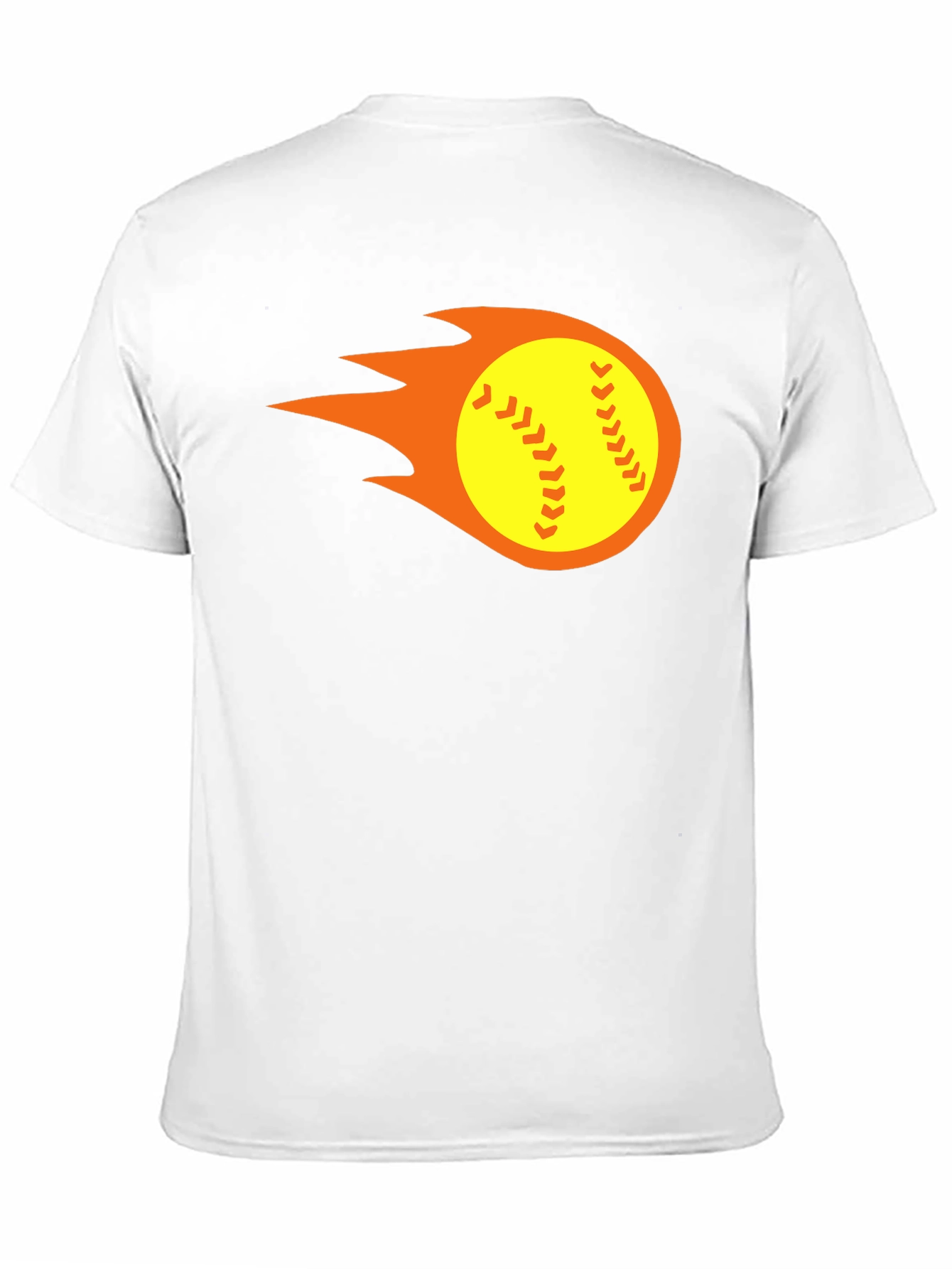 Black Flaming Softball Graphic Tee - Black T-Shirt view 11