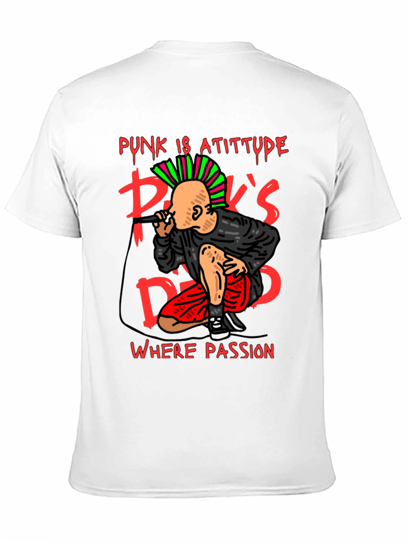 Black Punk Is Attitude Graphic Tee view 11