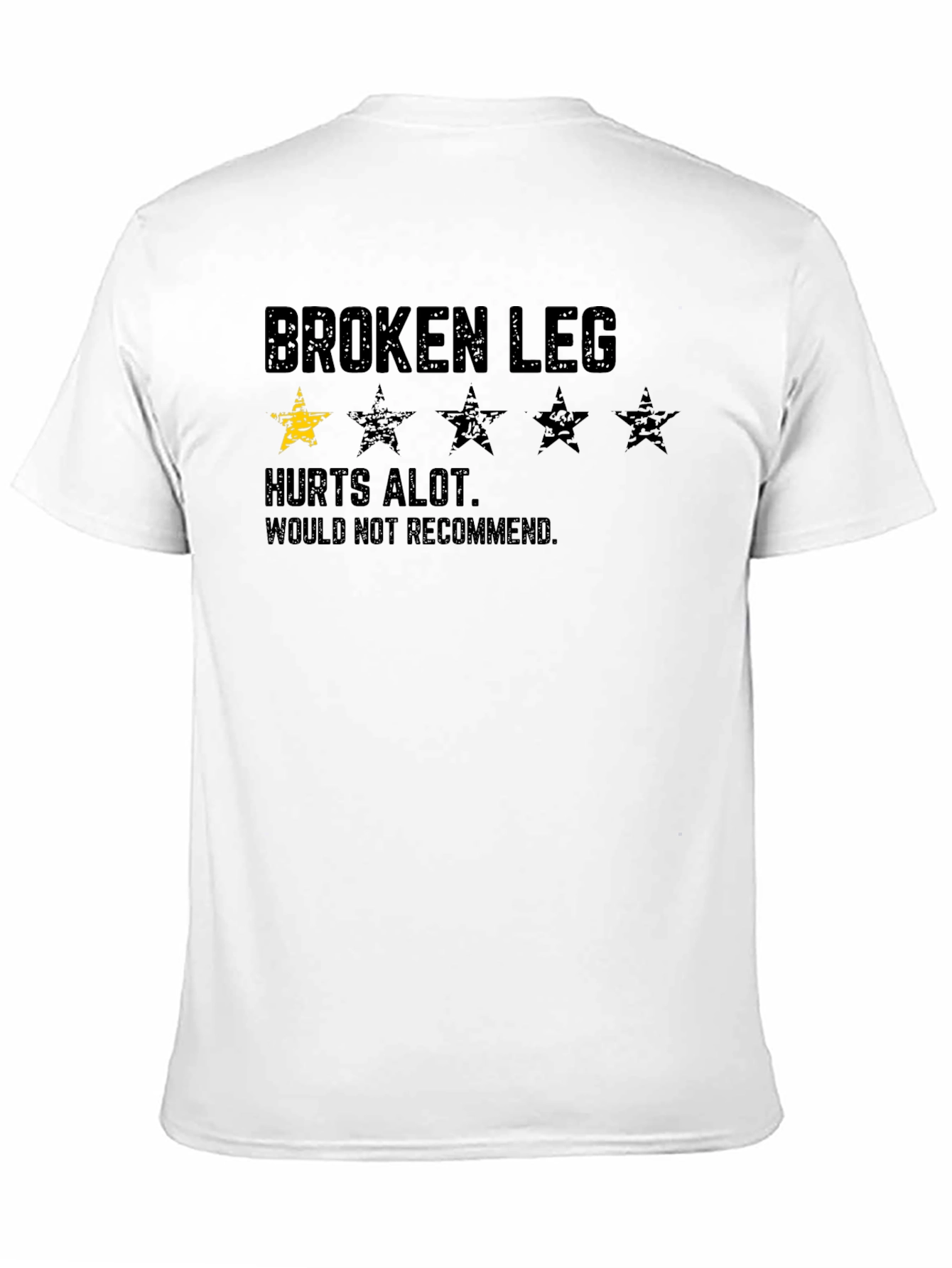 Black Broken Leg T-Shirt - Hurts Alot view 11