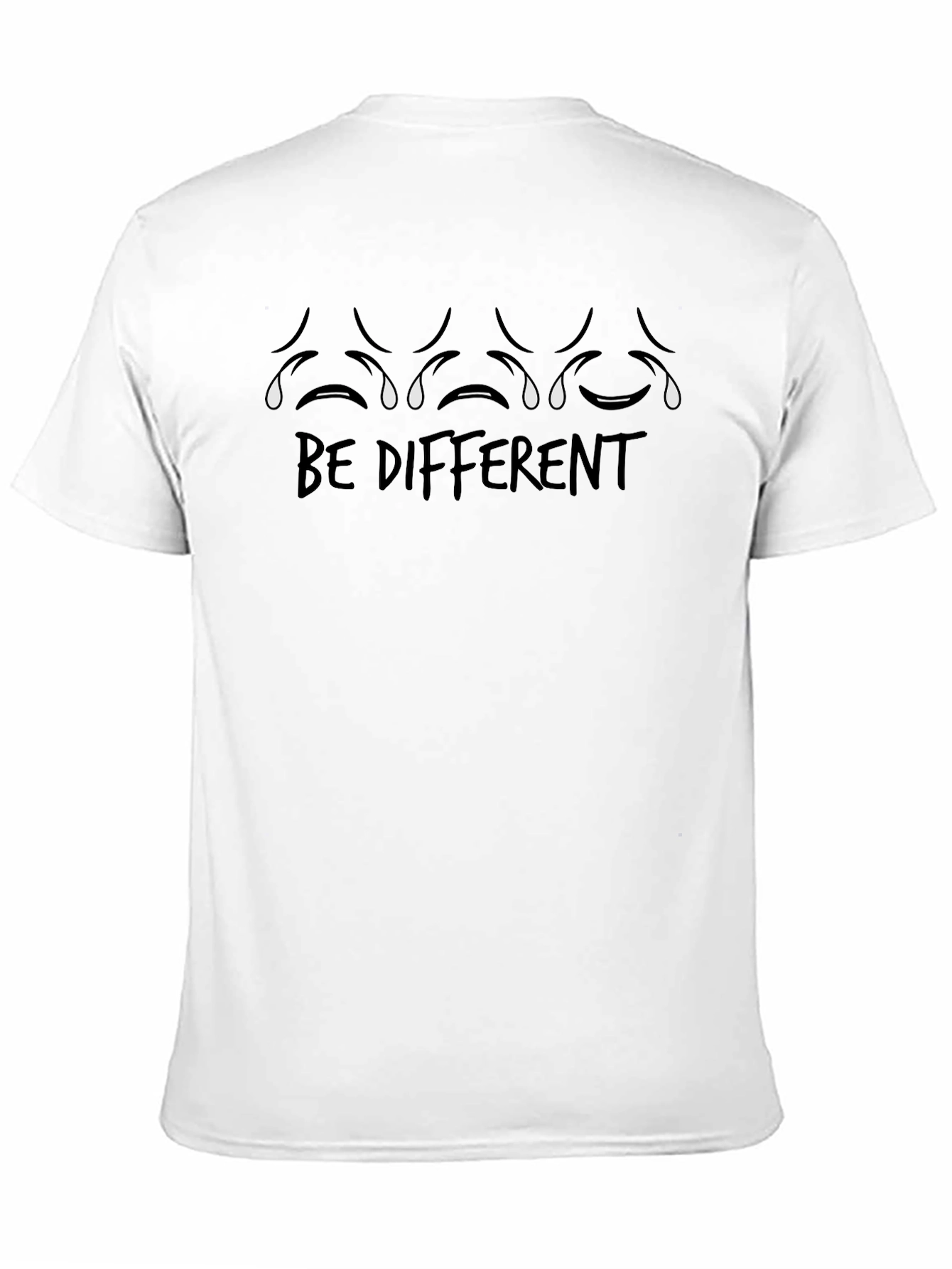 Black Be Different Graphic Black T-Shirt view 11