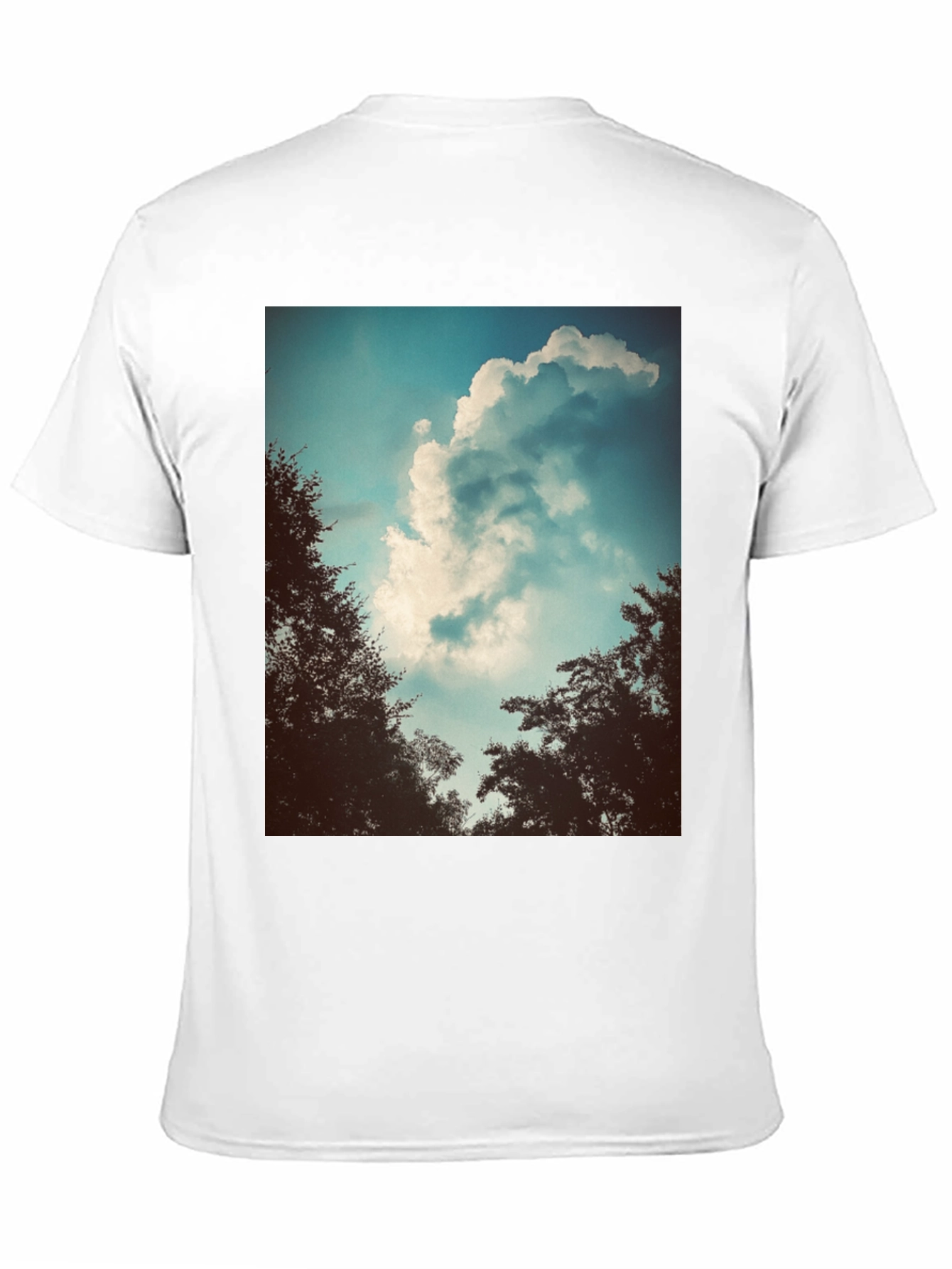 Black Cloudscape Graphic Tee - Nature Inspired Design view 11