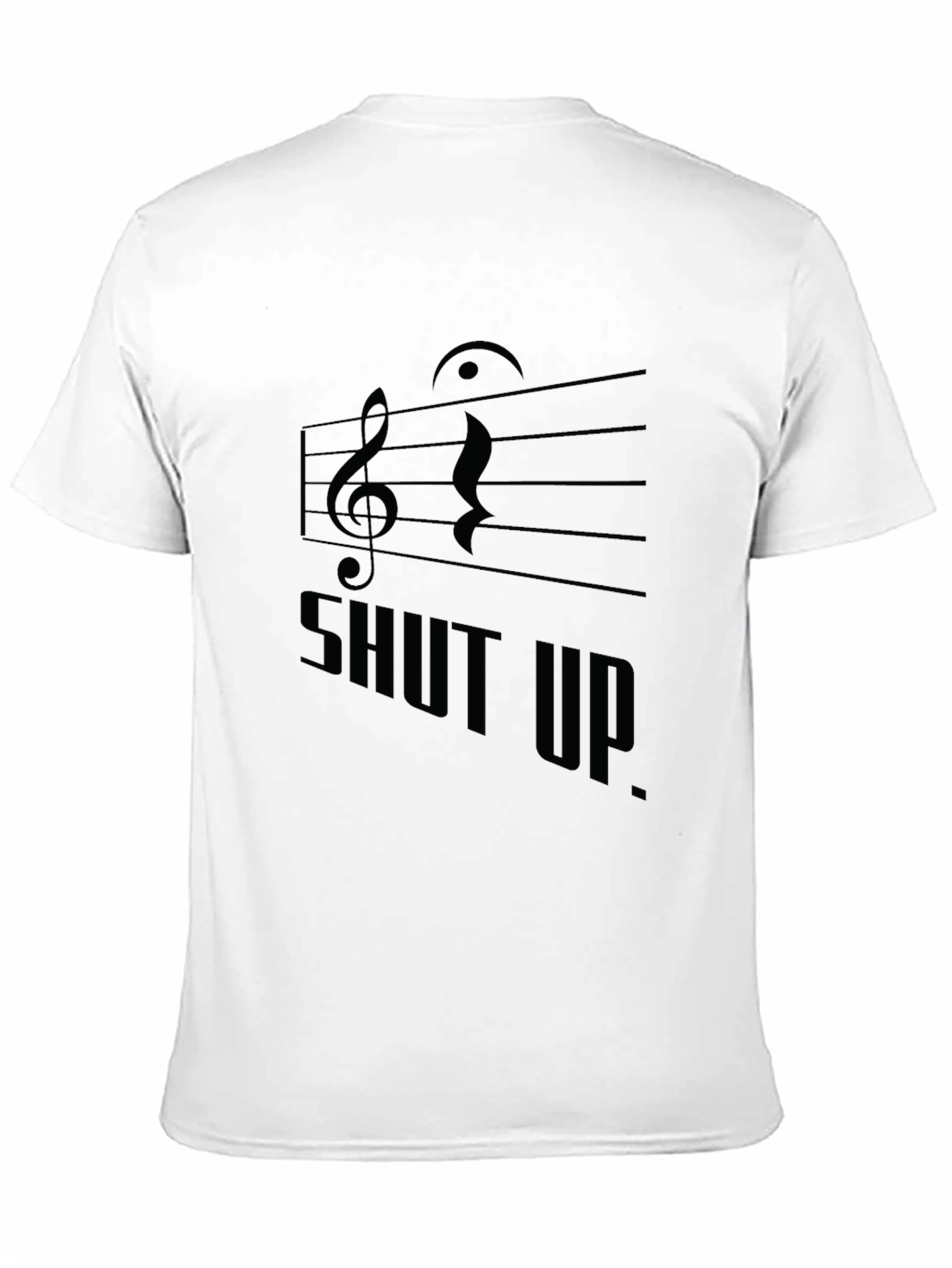 Black Musical "Shut Up." Black Graphic Tee view 11