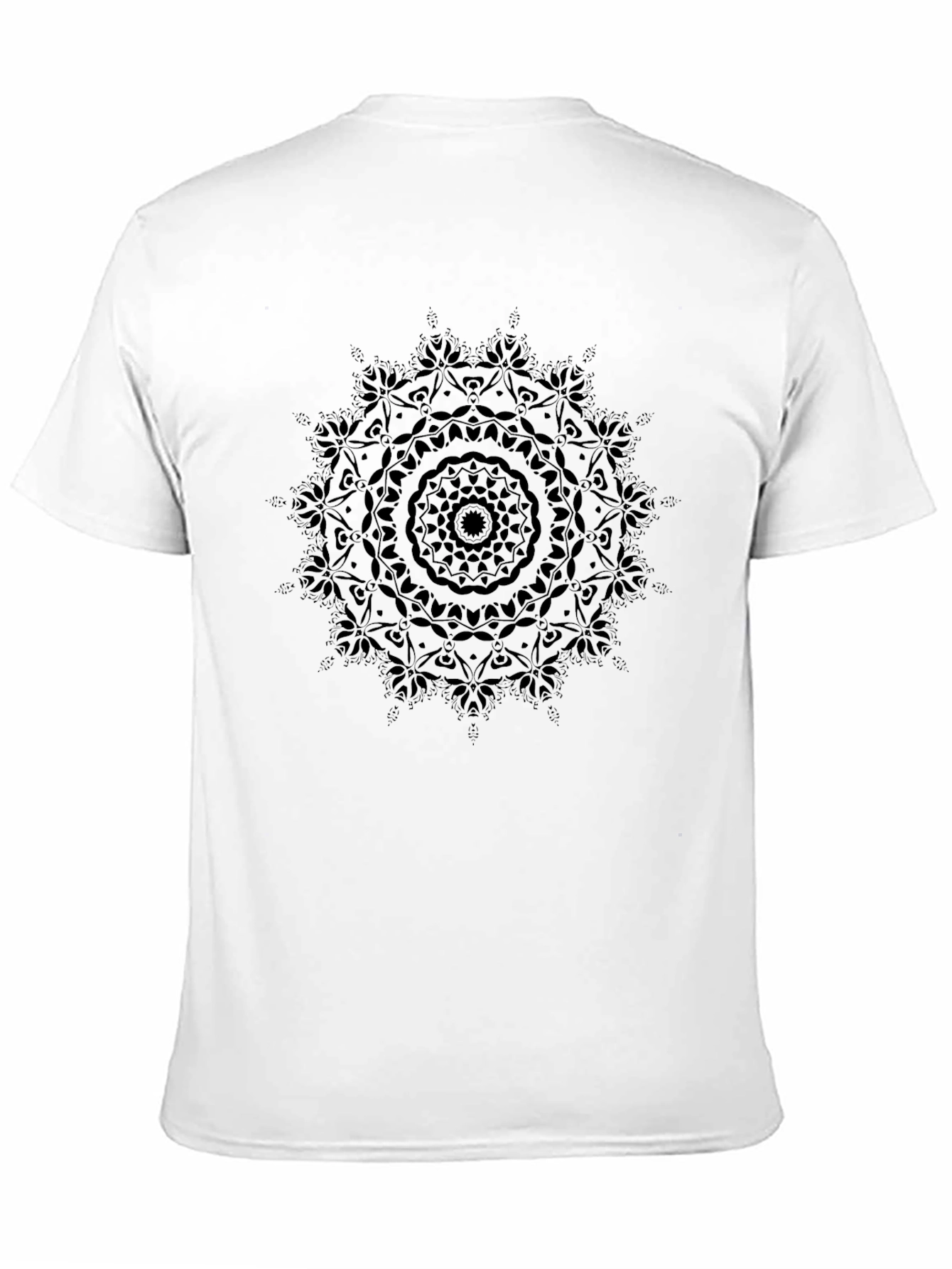 Black Black Mandala Graphic Tee - Soft Cotton view 11