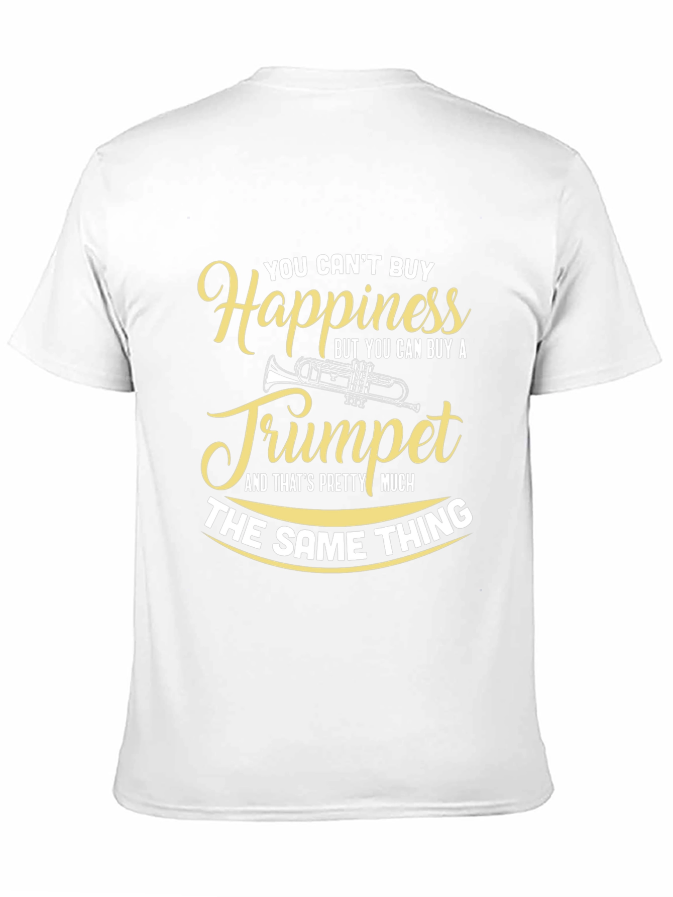 Black Happiness Trumpet Musician T-Shirt view 11