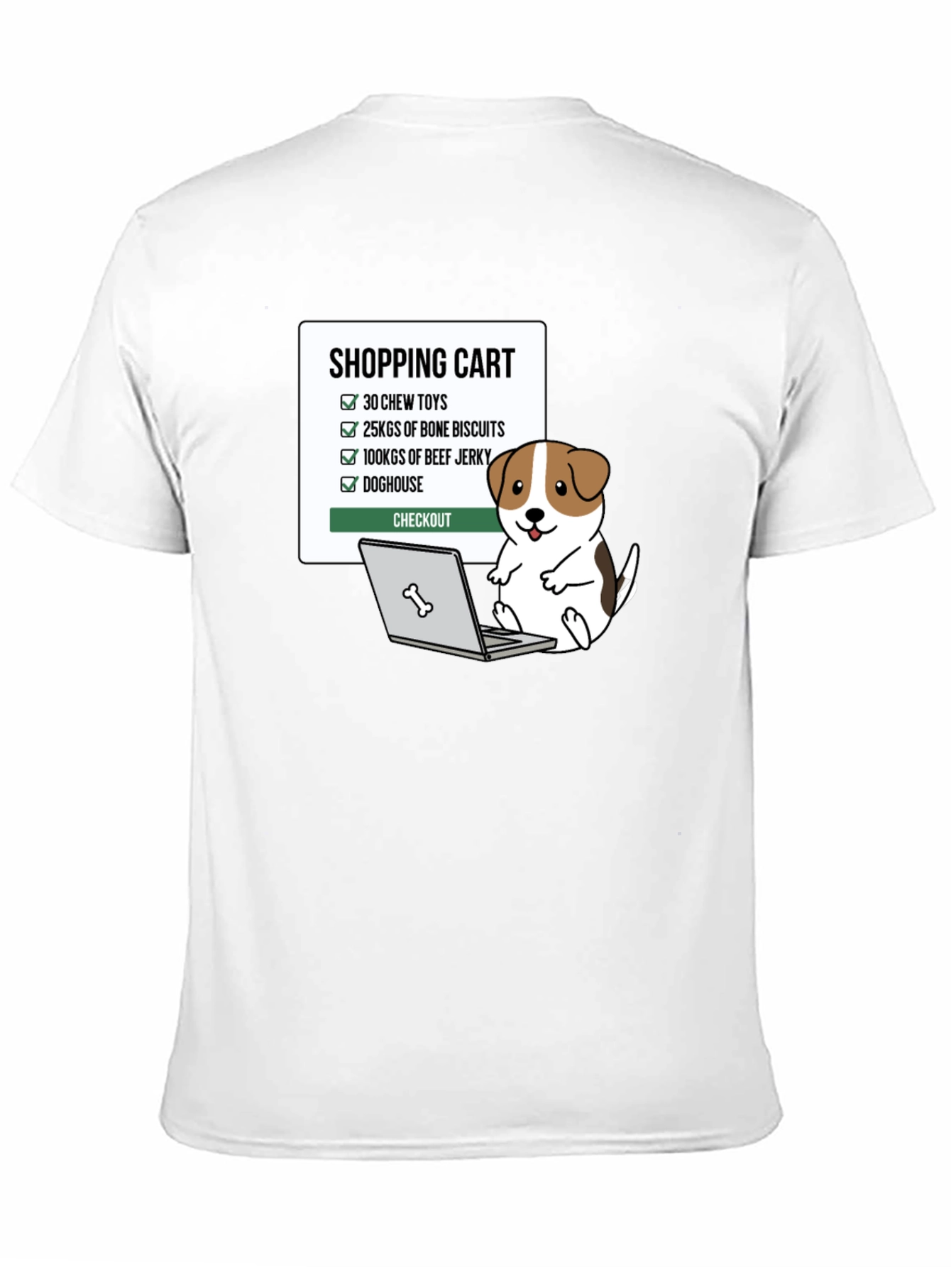 Black Dog Lover Shopping Cart T-Shirt view 11