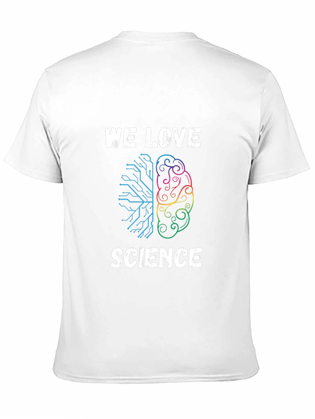 Black We Love Science Brain T-Shirt view 11