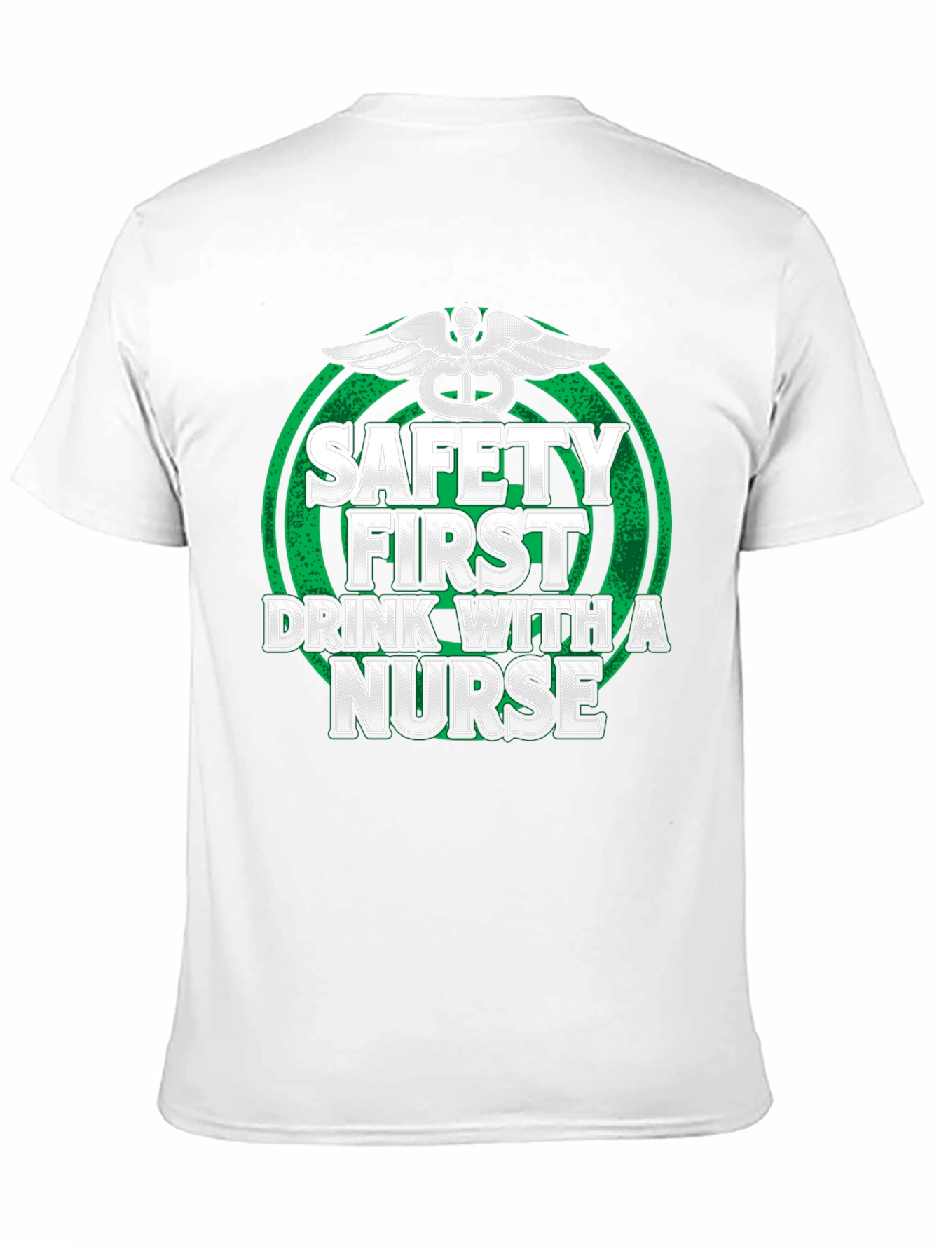 Black Safety First Drink With a Nurse T-Shirt view 11