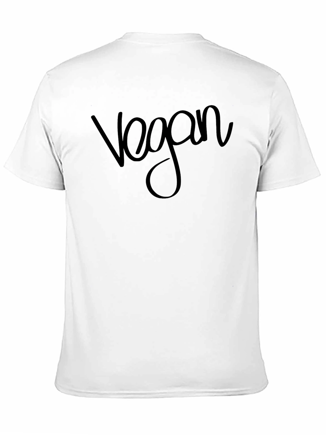 Vegan T-Shirt - Black Crew Neck - 11