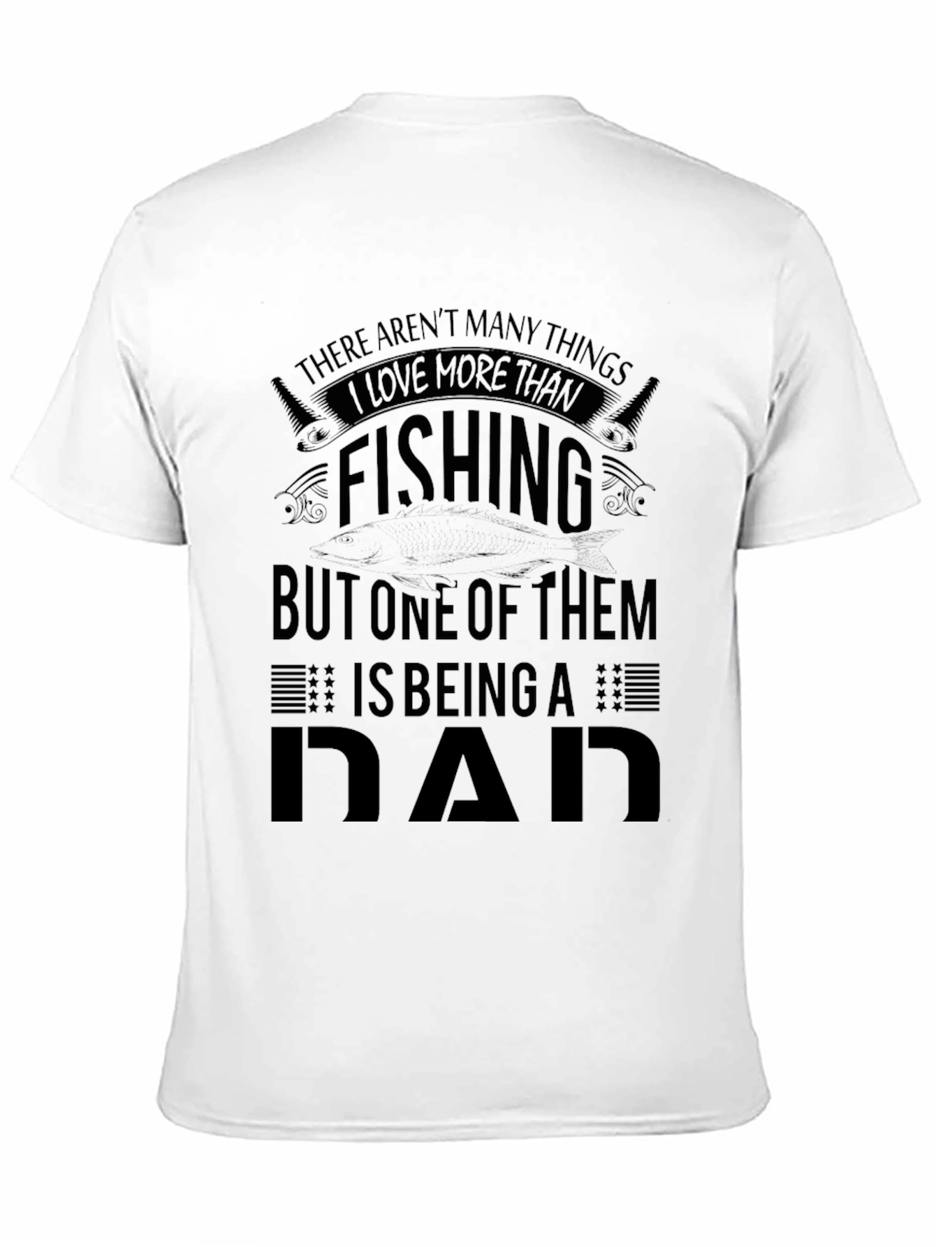 Black Fishing Dad T-Shirt - Gifts for Fisherman Dads view 11