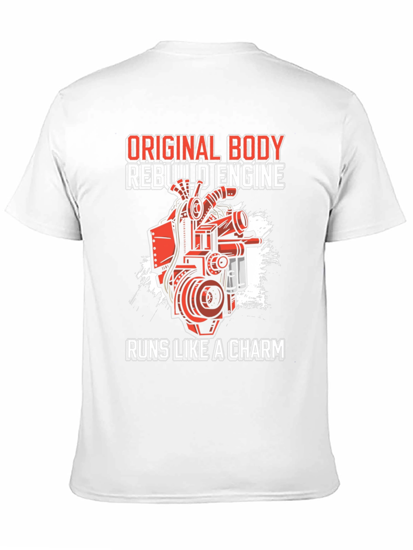 Black Original Body Rebuild Engine T-Shirt - Runs Like a Charm view 11