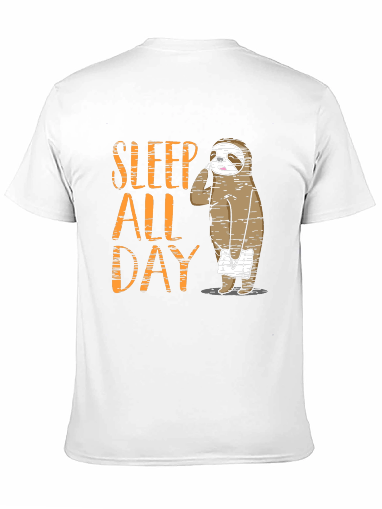 Black Sleep All Day Sloth Graphic T-Shirt view 11