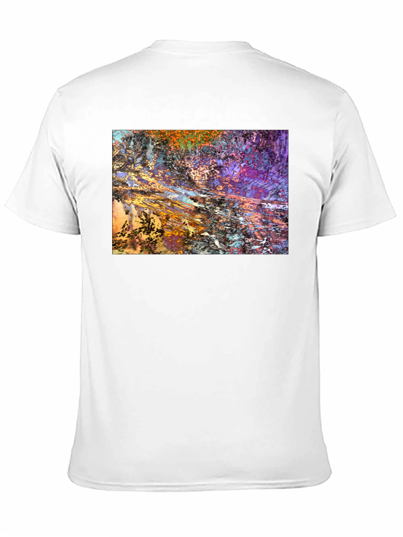 Black Abstract Art Print Black T-Shirt view 11