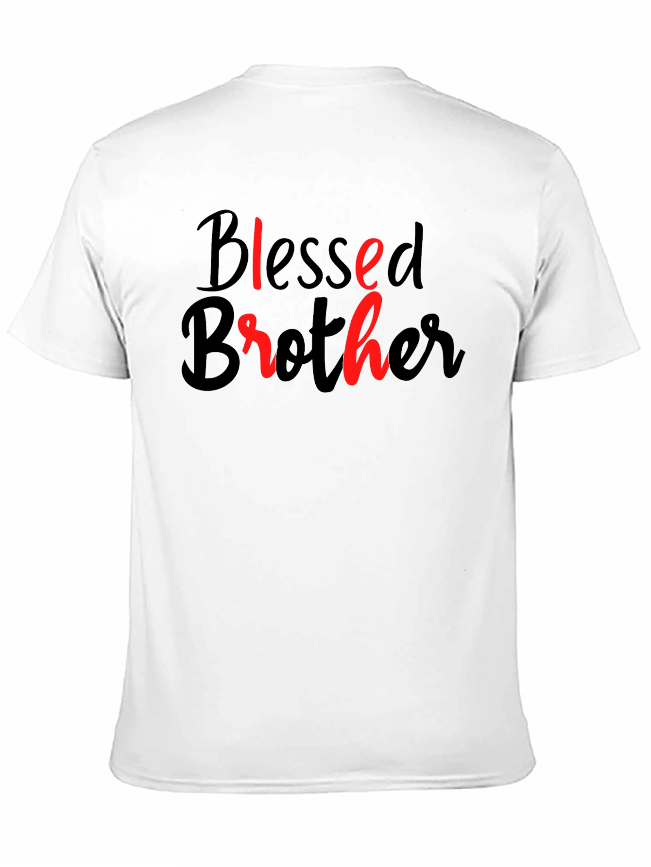 Black Blessed Brother Black Graphic Tee view 11
