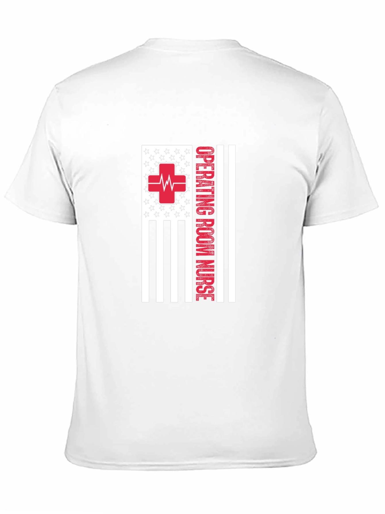 Black Operating Room Nurse American Flag Tee view 11