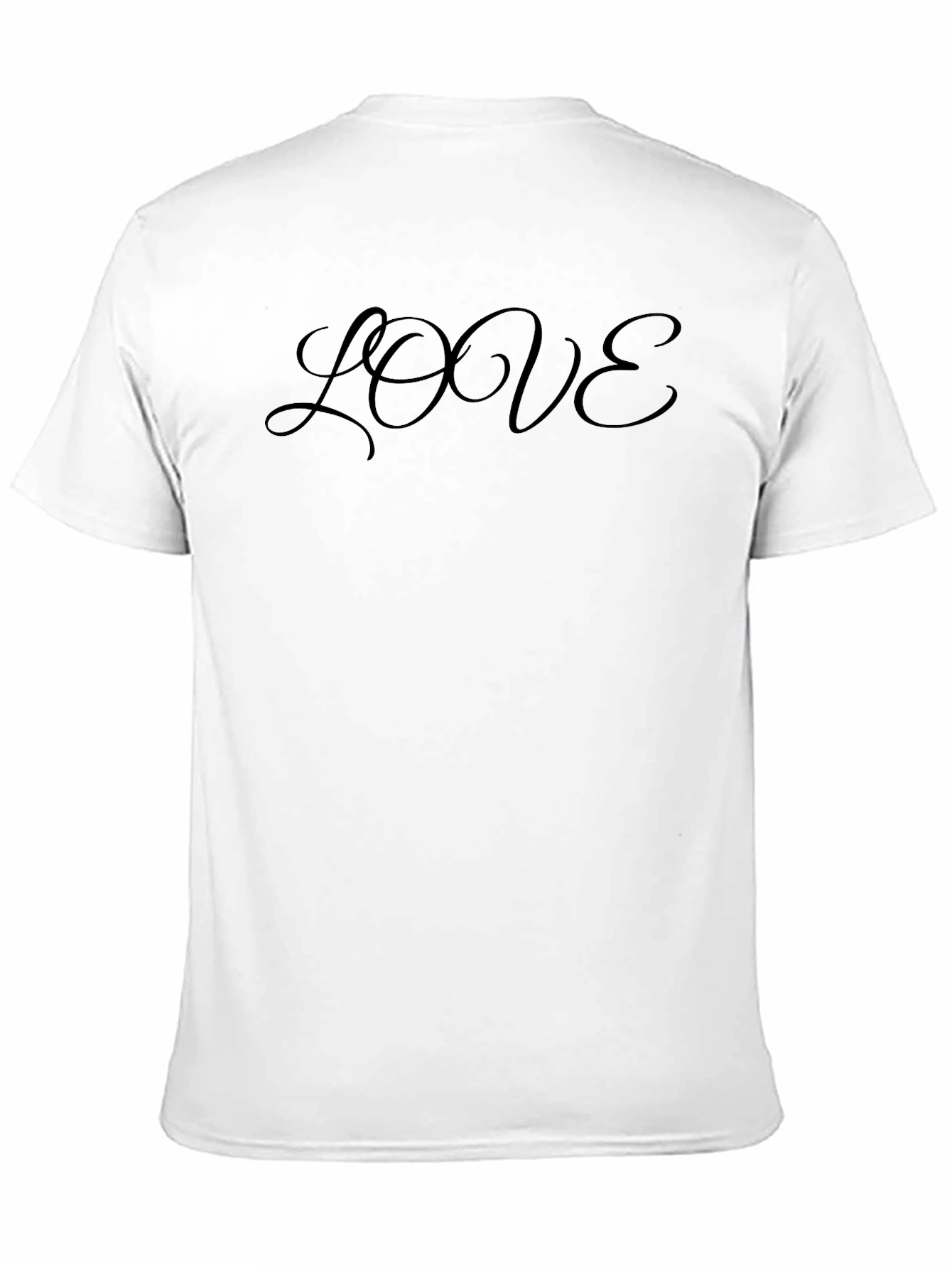Black Love Script T-Shirt - Stylish Casual Wear view 11