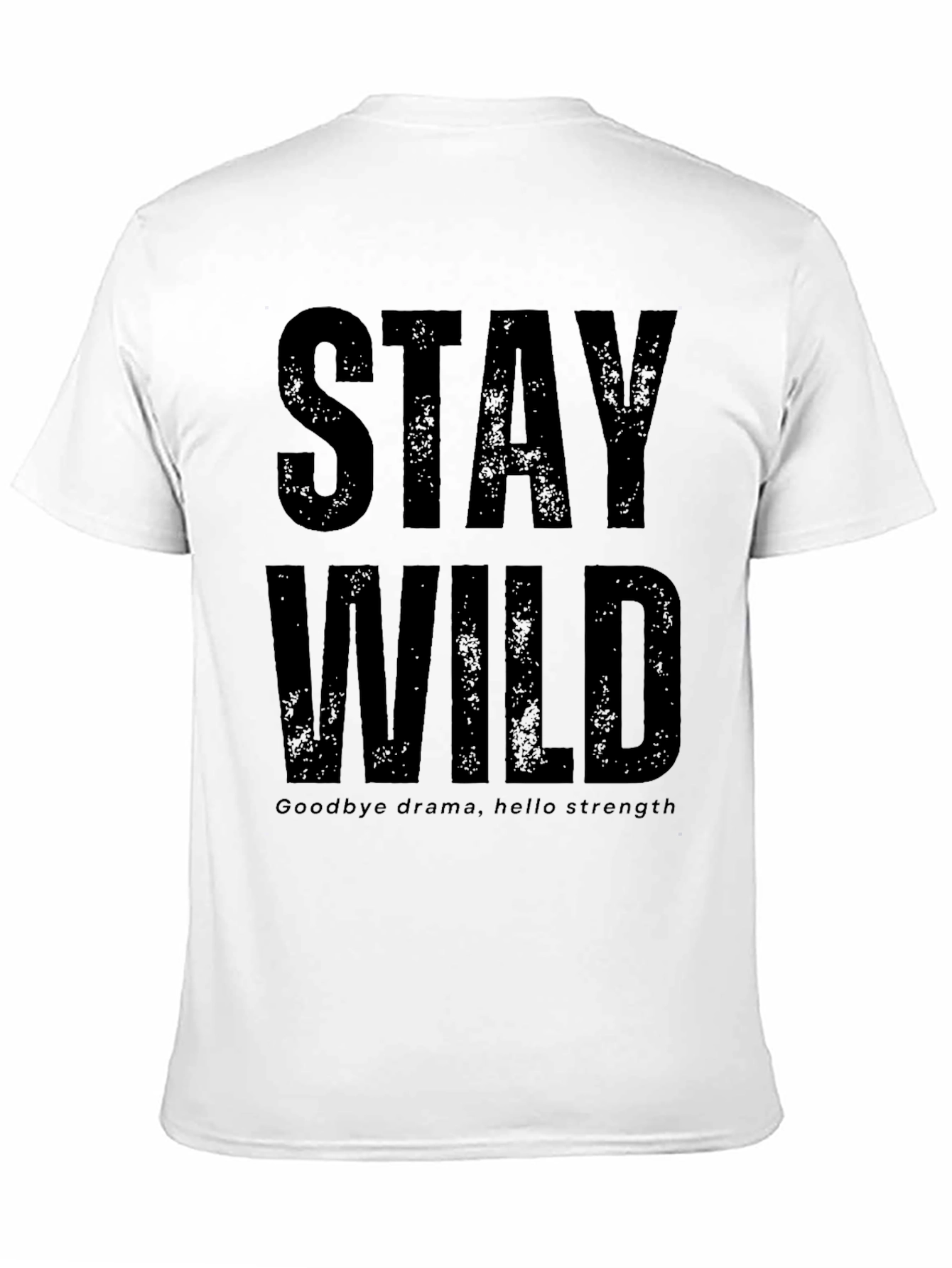 Black Stay Wild Graphic Print T-Shirt view 11