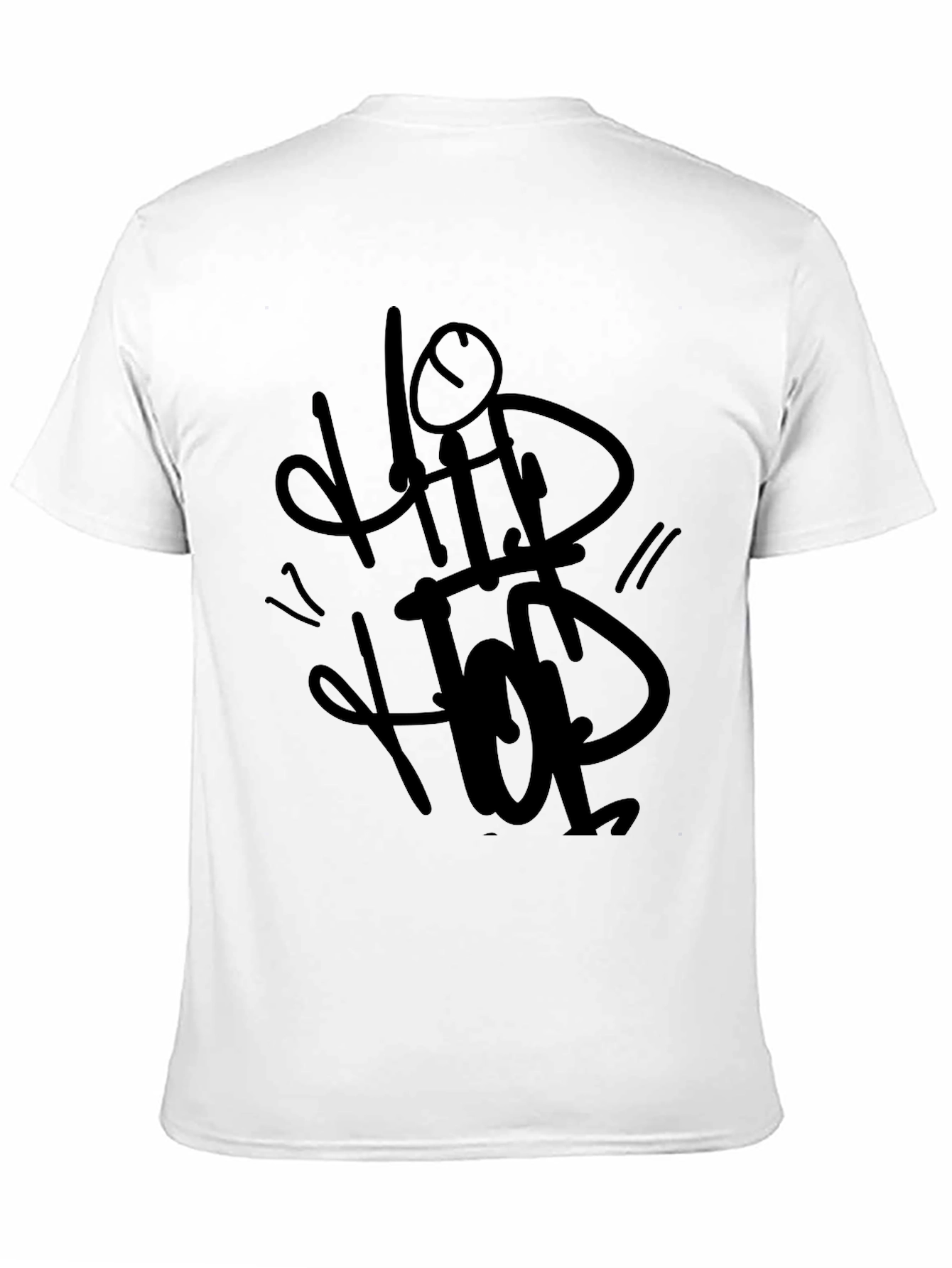 Black Hip Hop Graphic Black T-Shirt view 11