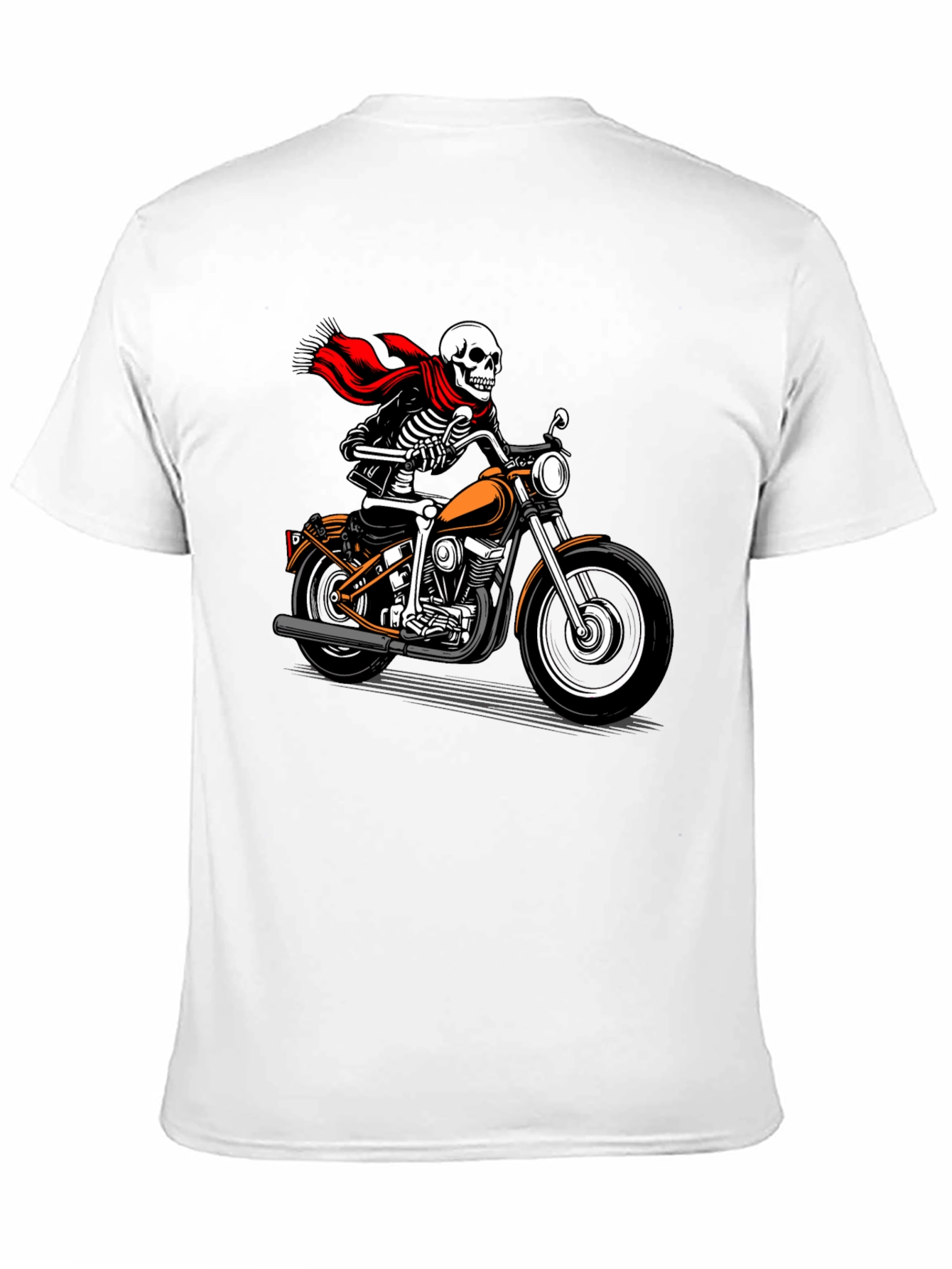 Black Skeleton Biker Graphic Tee - Ride or Die! view 11