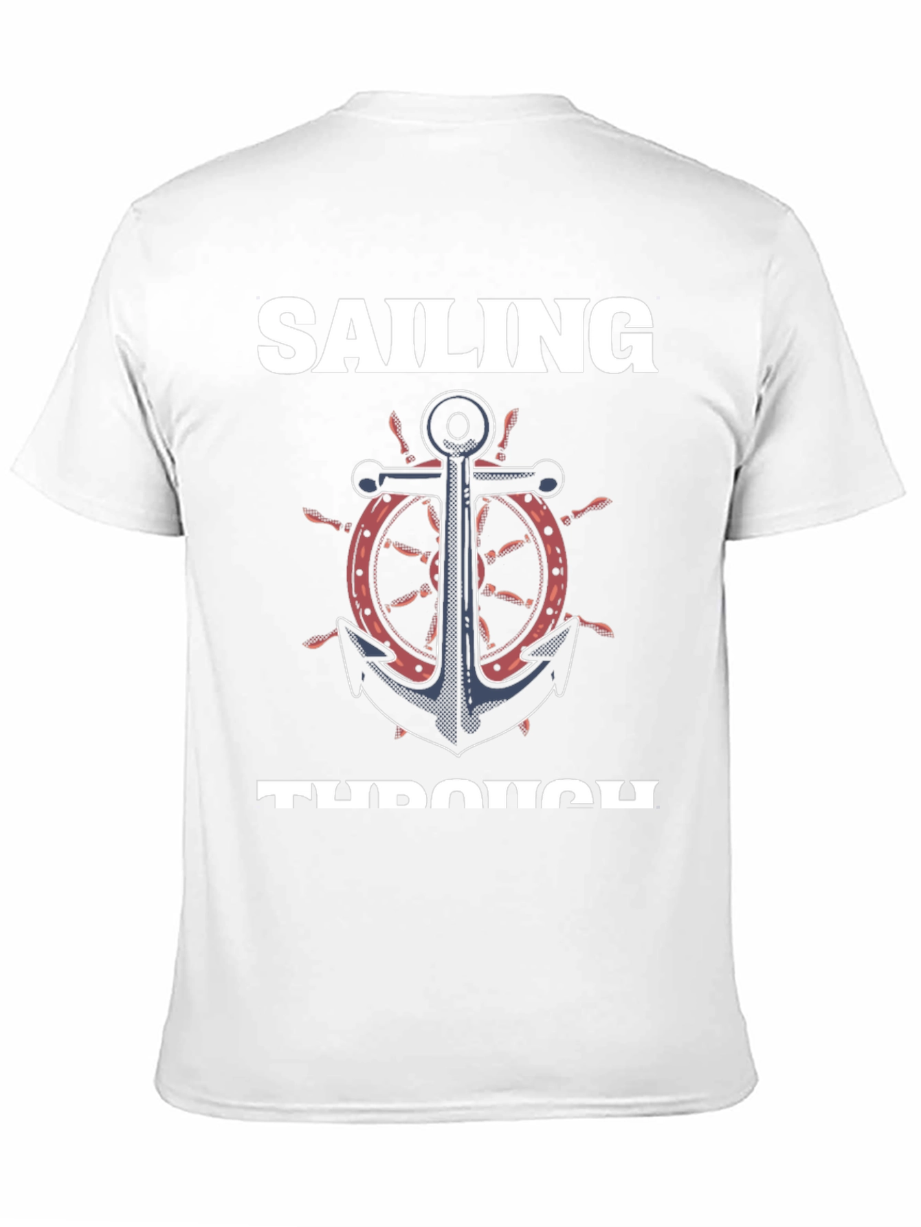 Black Sailing Through Anchor T-Shirt view 11