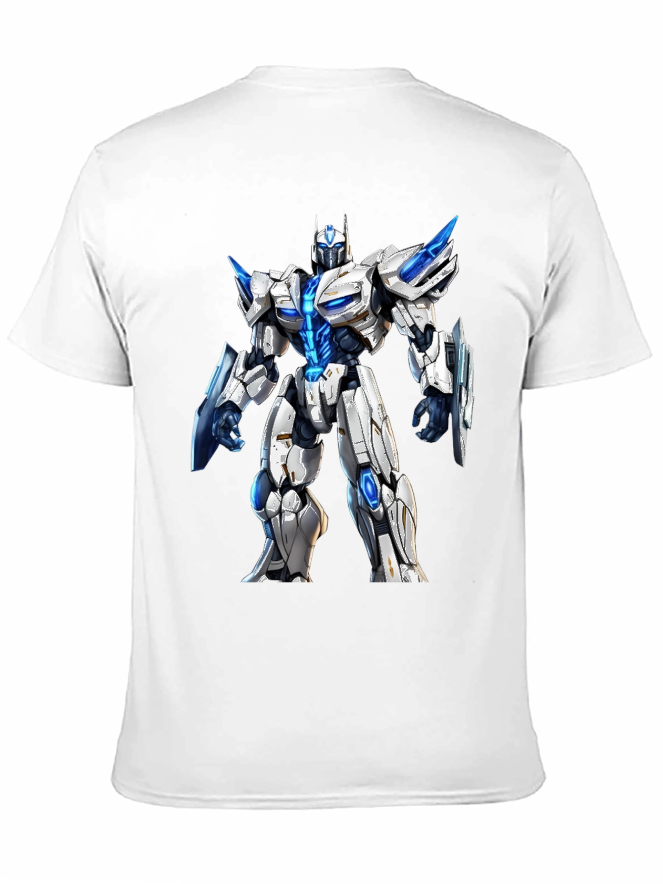 Black Robotic Warrior Graphic T-Shirt view 11