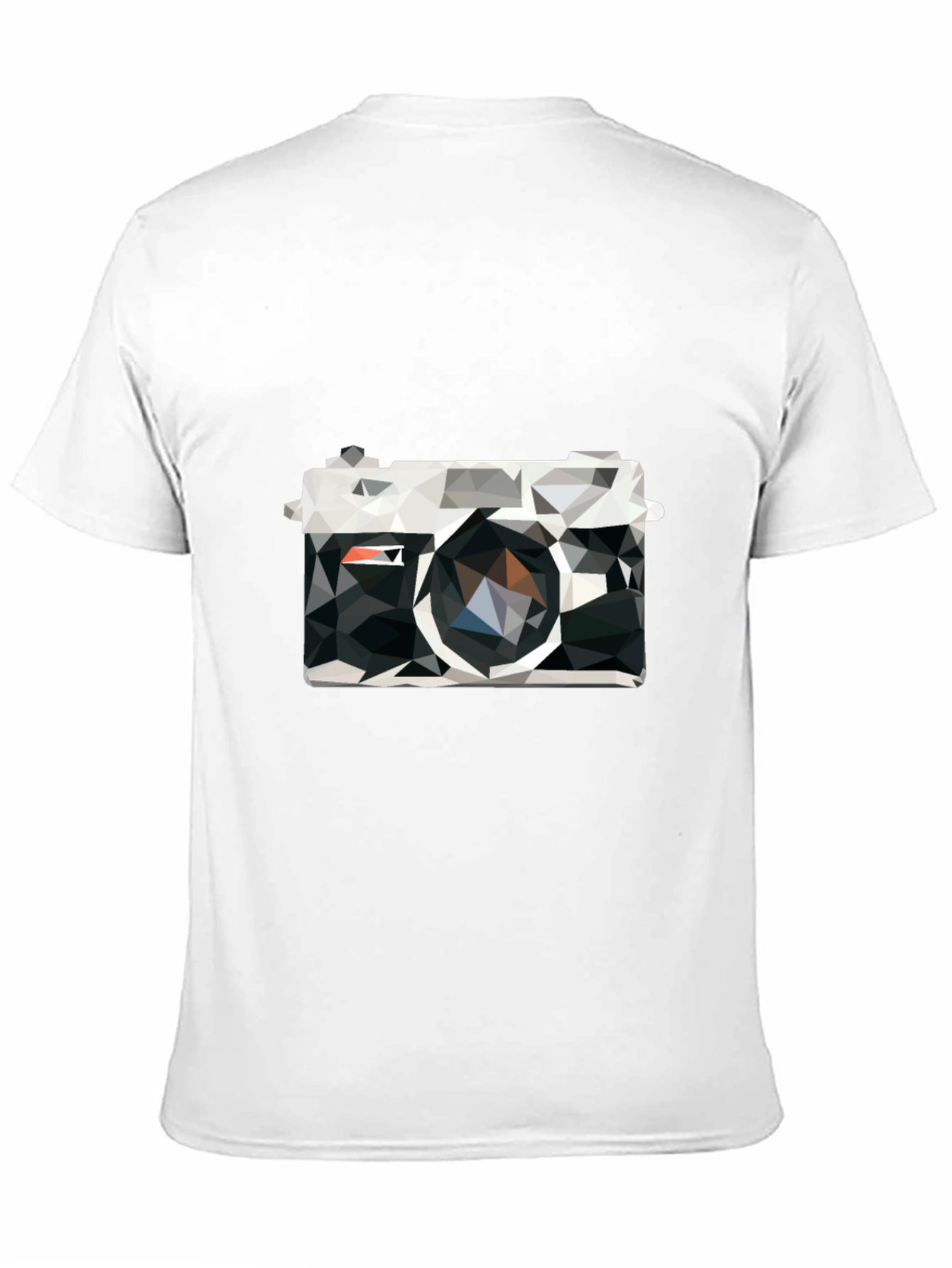 Black Geometric Camera Print Black T-Shirt view 11