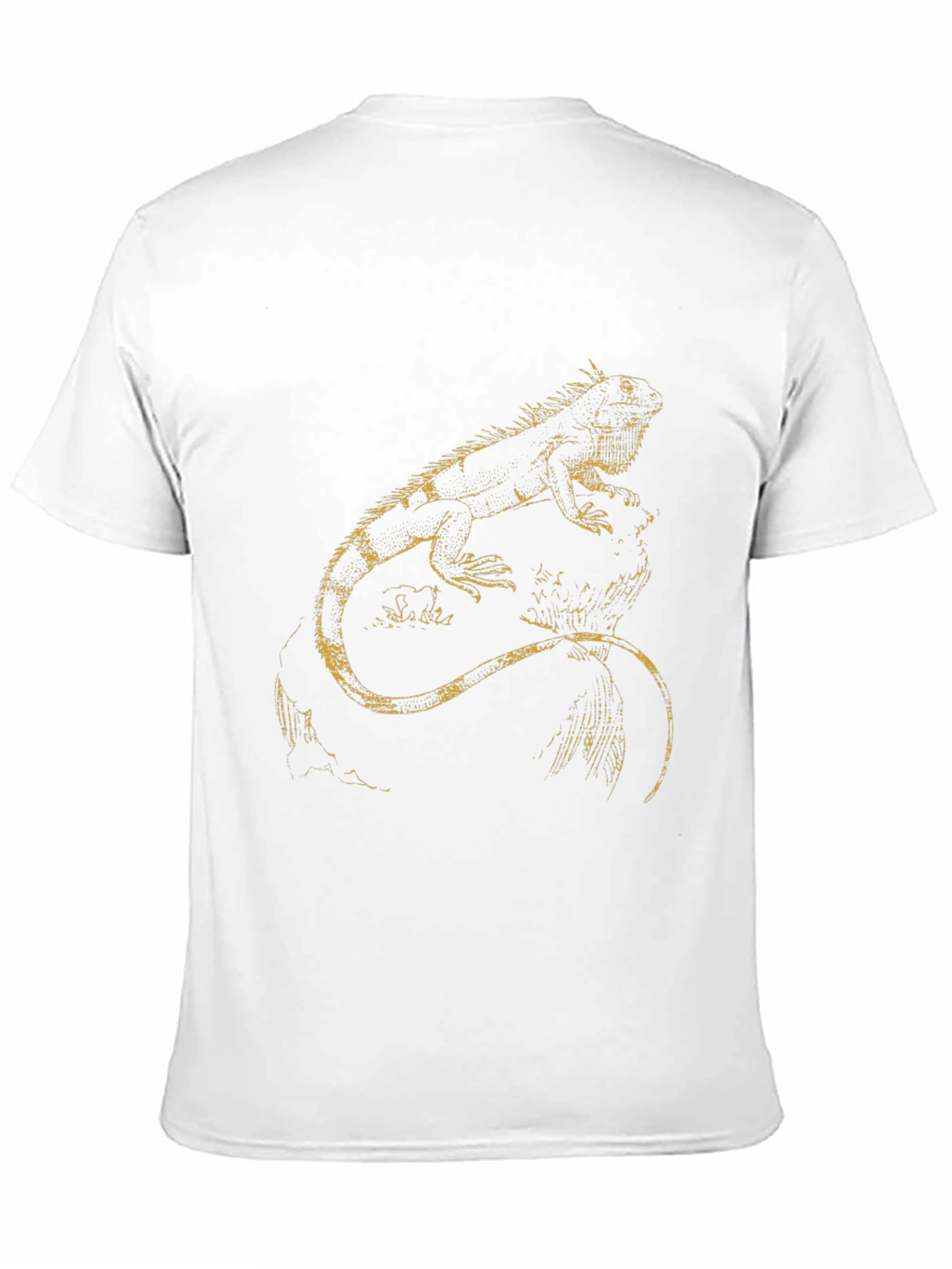 Black Black T-Shirt with Yellow Iguana Design view 11