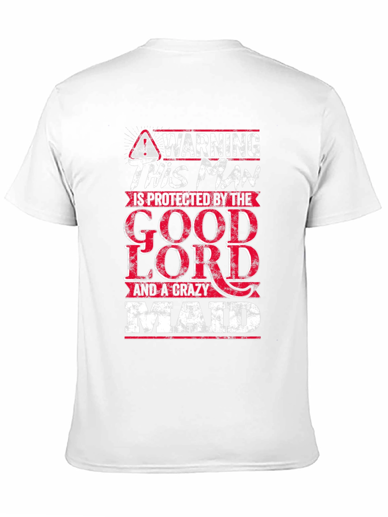 Black Warning This Man Is Protected T-Shirt view 11