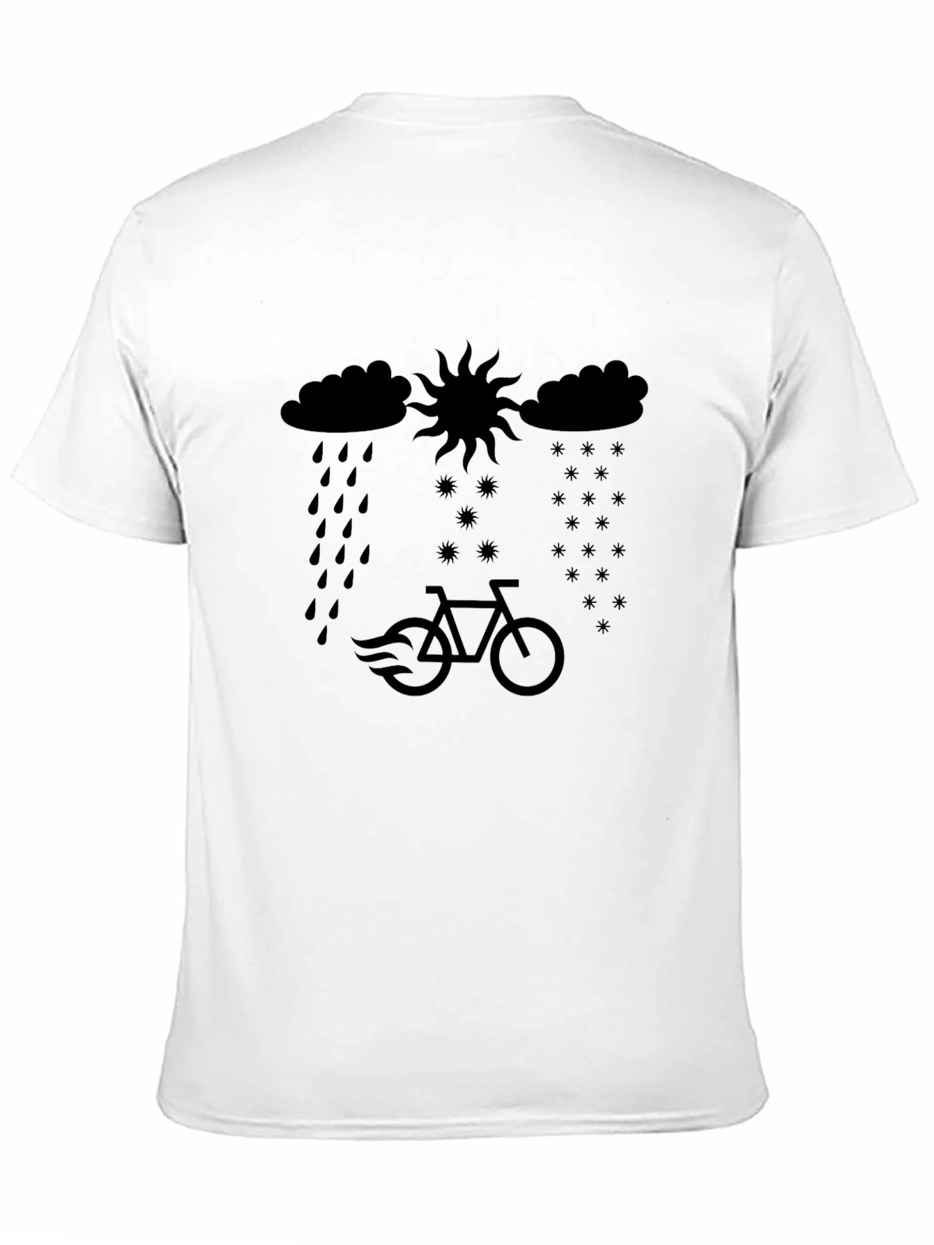 Black Weather Ride Graphic Tee - Black Cotton T-Shirt view 11