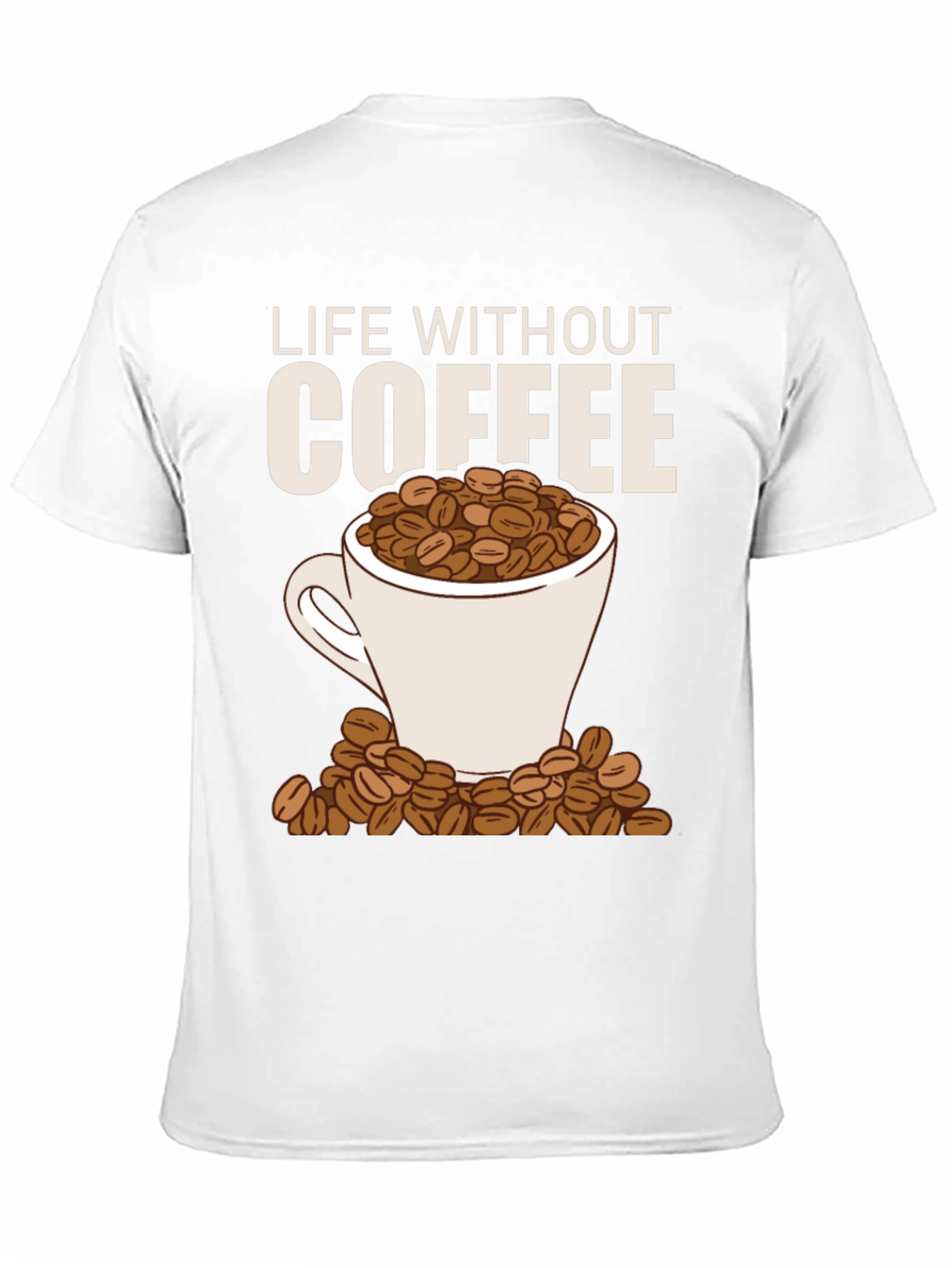 Black Life Without Coffee Graphic Tee - Funny Caffeine Lover Shirt view 11