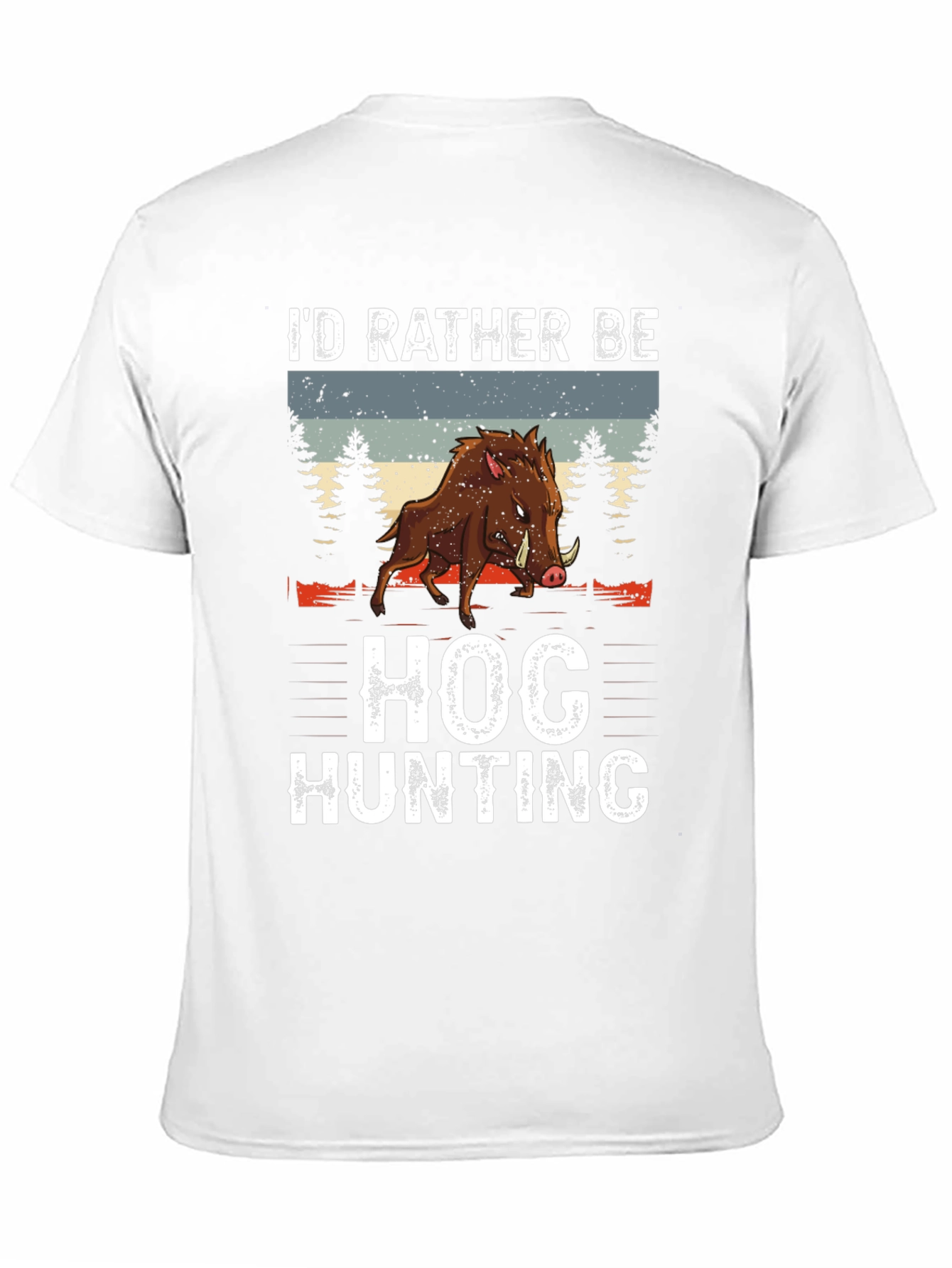 Black Hog Hunting Tee: I'd Rather Be Hunting Shirt view 11