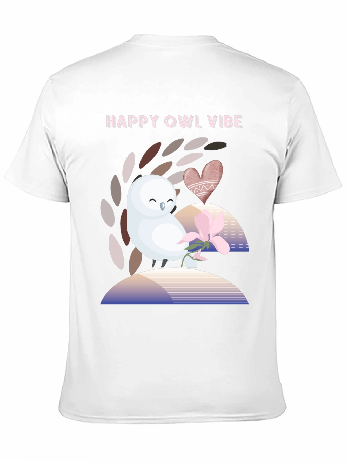 Black Happy Owl Vibe Graphic T-Shirt - Unisex view 11