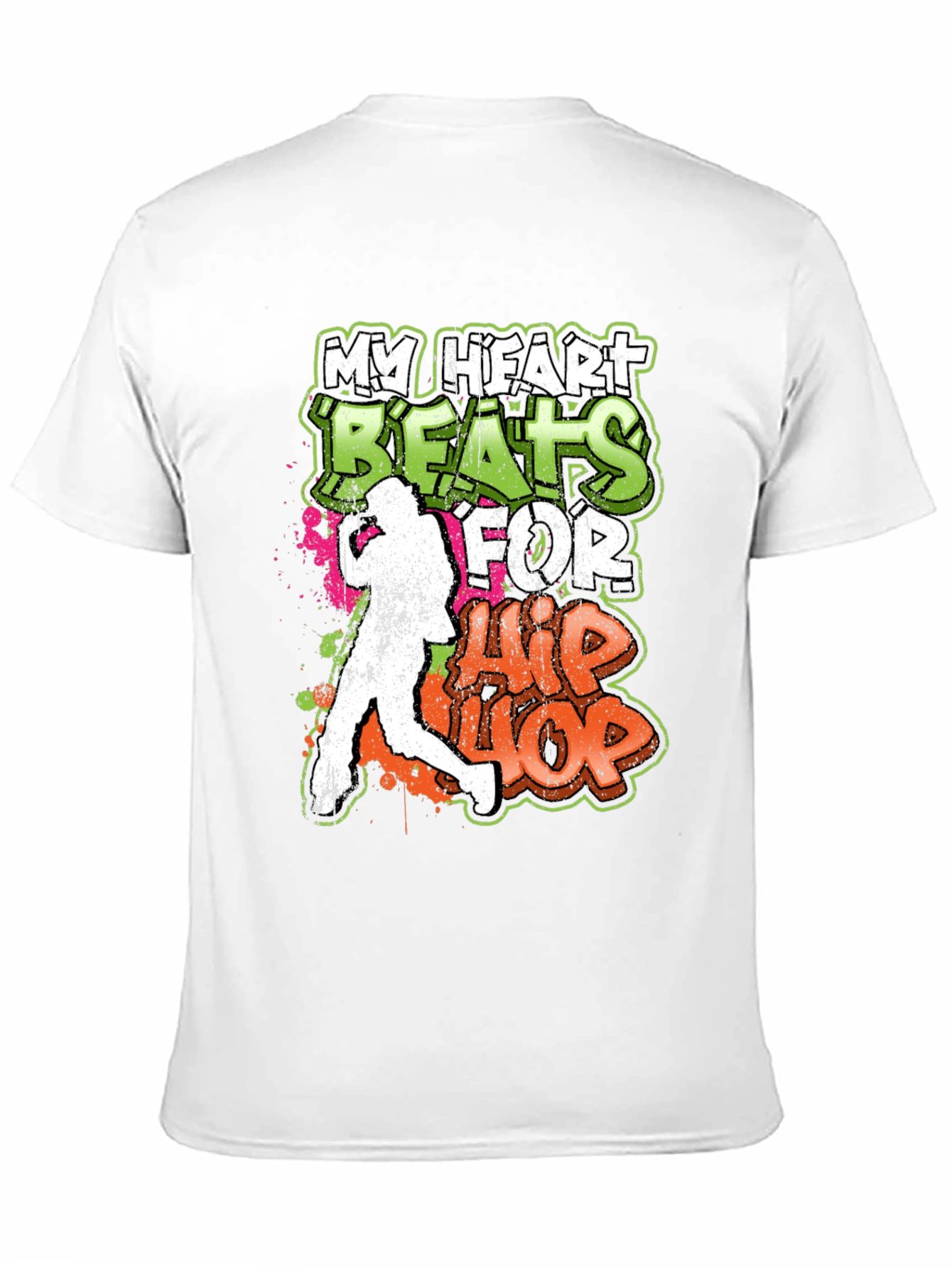 Black Hip Hop Heartbeat Graphic Tee - Urban Style view 11
