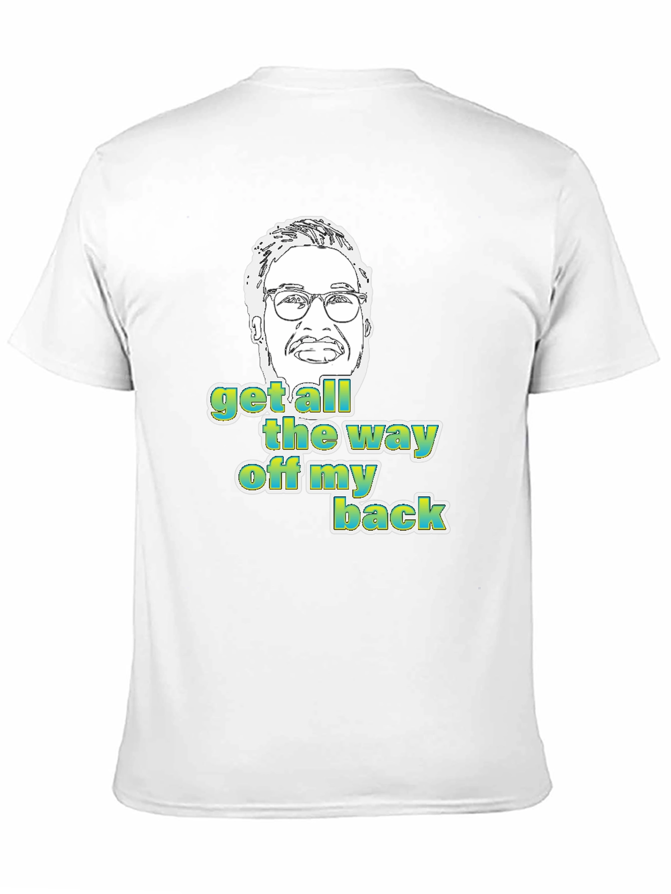 Black Get All The Way Off My Back Graphic Tee view 11