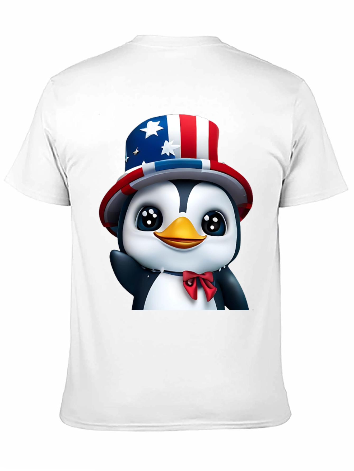 Black Patriotic Penguin T-Shirt - USA Pride view 11
