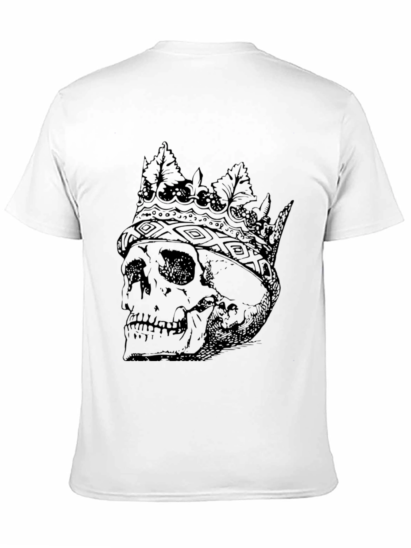 Black Skull King Graphic Tee - Black Cotton Blend view 11