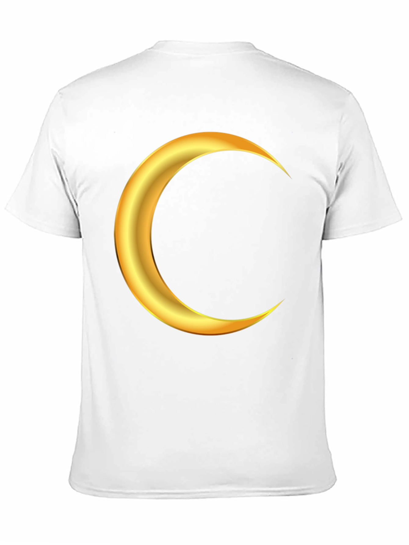 Black Golden Crescent Moon Graphic Black T-Shirt view 11