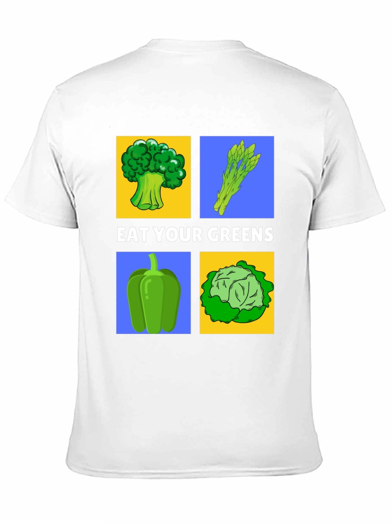 Black Eat Your Greens T-Shirt - Vegan Foodie Apparel view 11