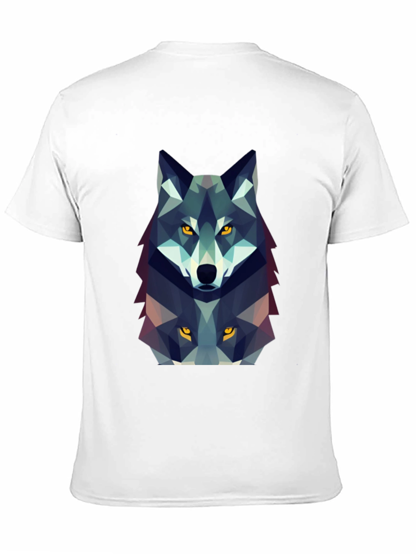 Black Geometric Wolf Graphic Tee - Black view 11