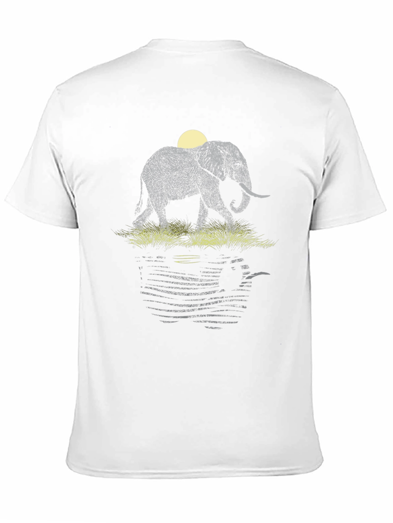 Black Elephant Reflection Graphic Tee - Unique Design view 11