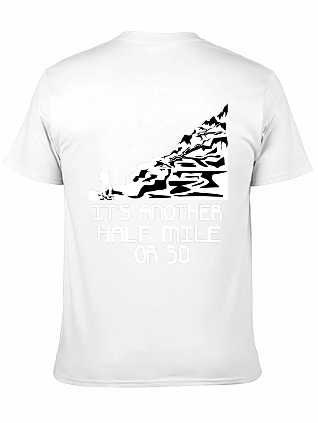 Black Hiking Humor Graphic T-Shirt - Another Half Mile view 11
