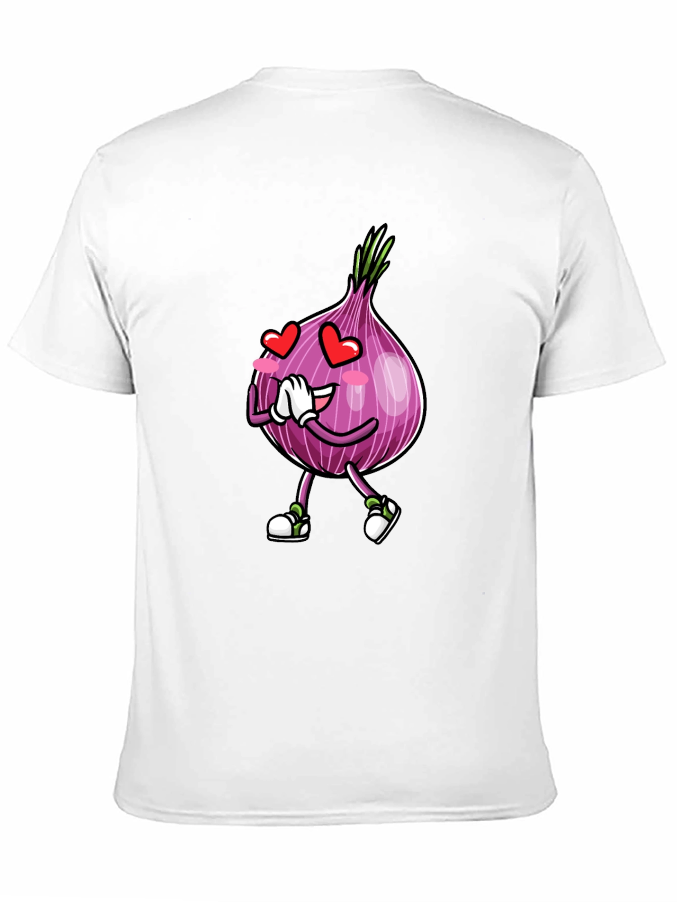 Black Cartoon Onion Love Black T-Shirt view 11