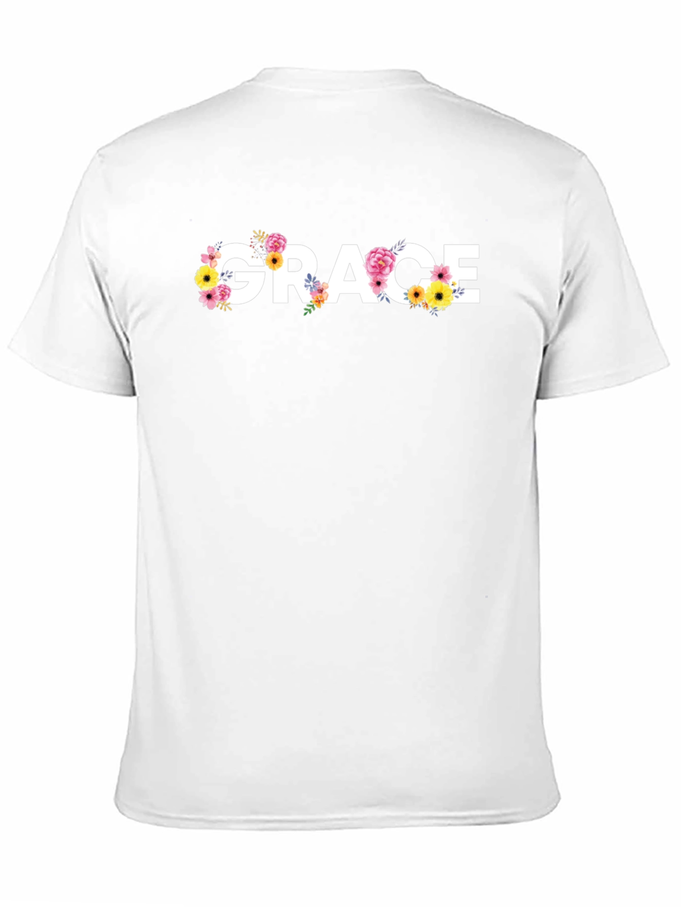 Black Grace Floral T-Shirt - Unisex Casual Tee view 11