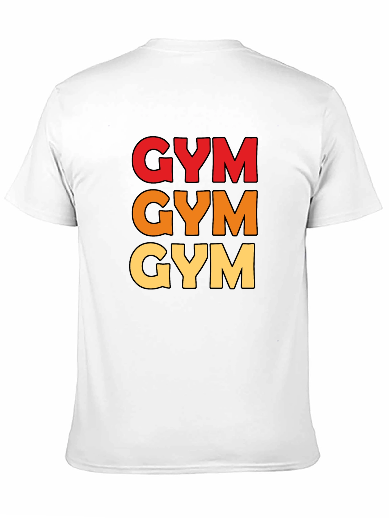 Black Triple GYM Text Tee - Workout Ready view 11