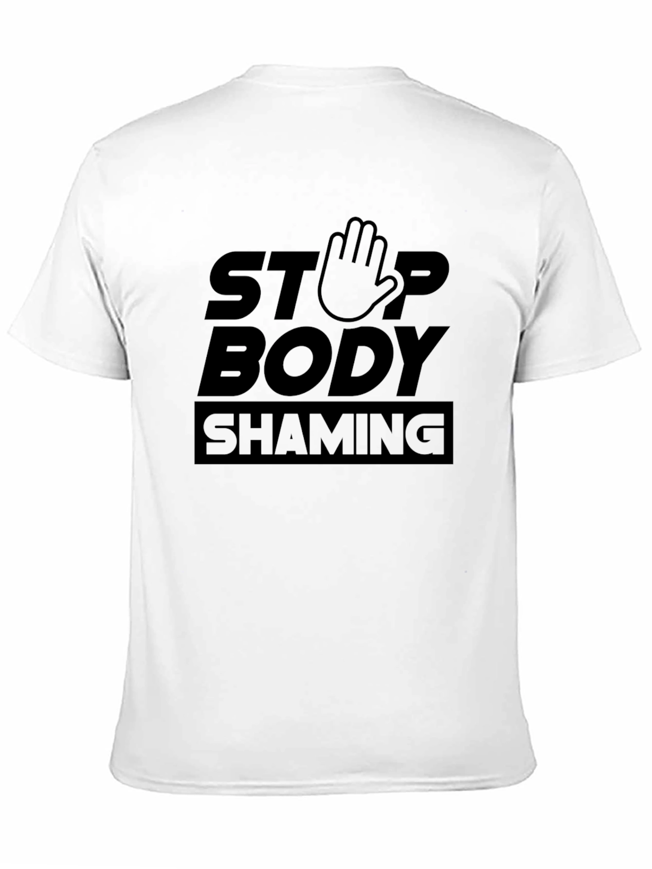 Black Stop Body Shaming T-Shirt view 11